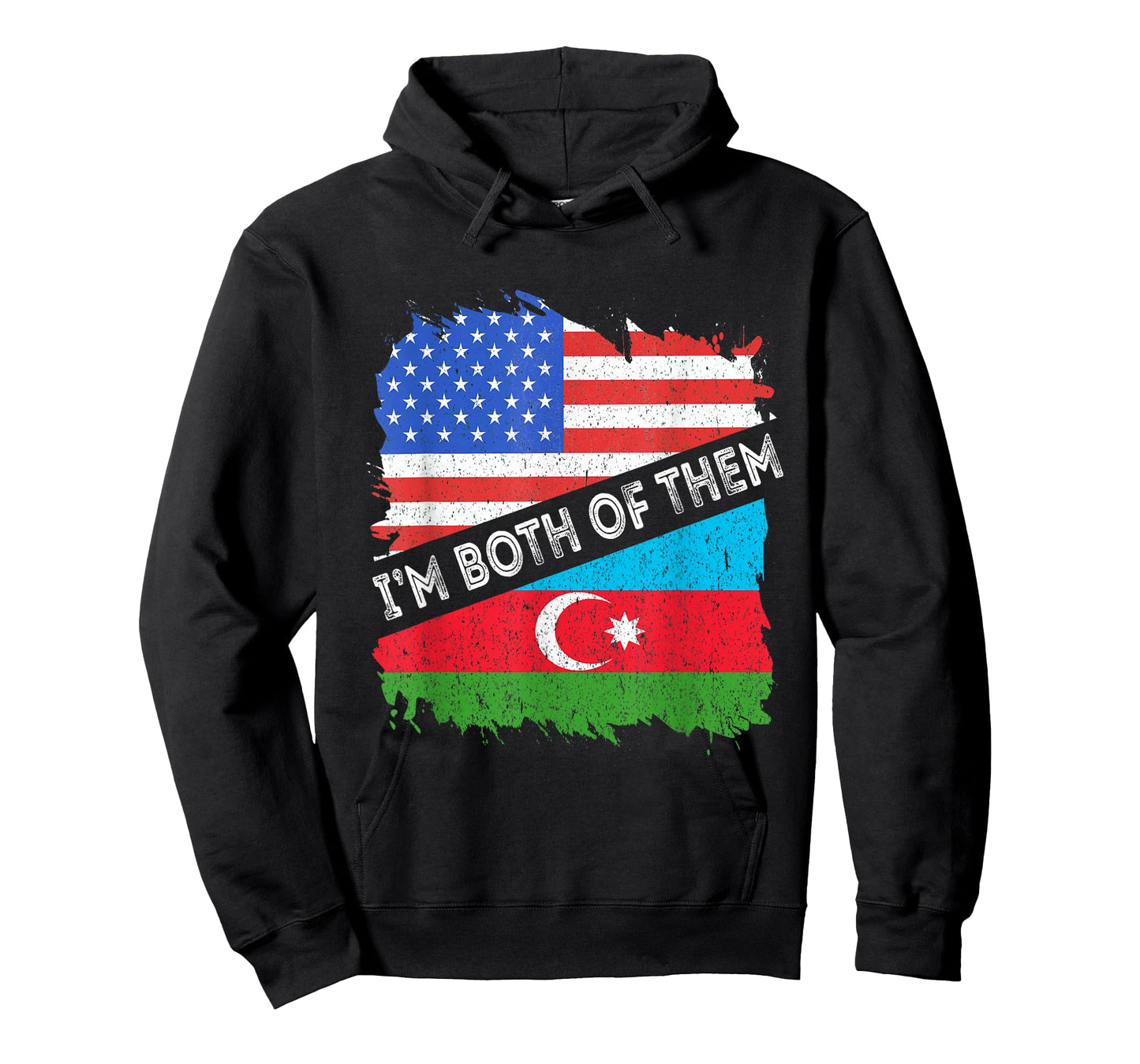 Azerbaijan America USA I'm Both Of Them Azerbaijani Roots T-Shirt