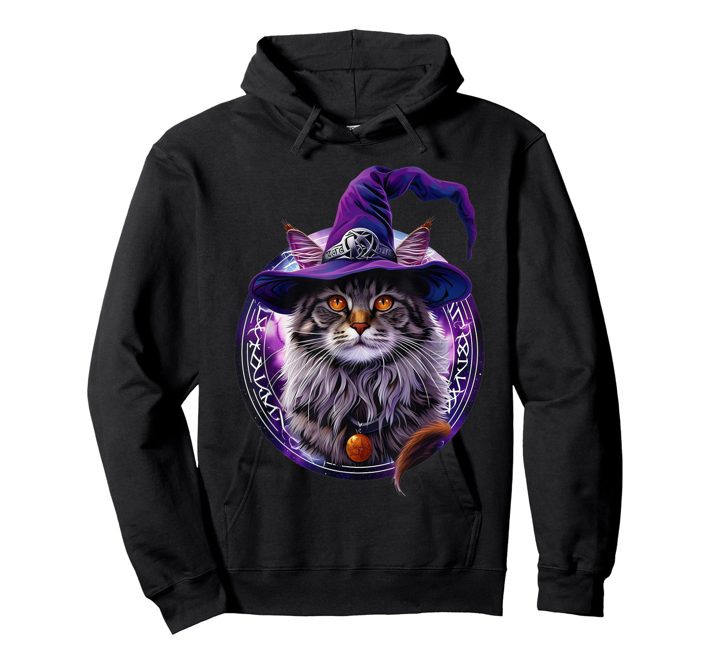 Magical Meowzard: Enchanting Halloween Wizard Cat T-Shirt