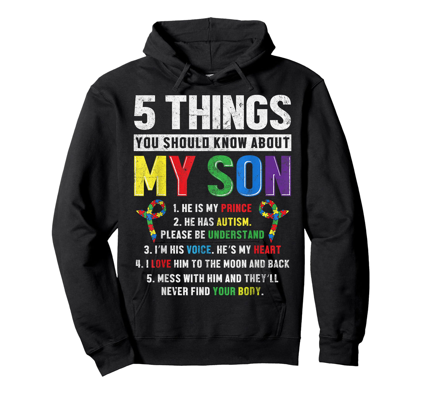 Autism Awareness Support Autistic Child Son Kids for Mom Dad T-Shirt