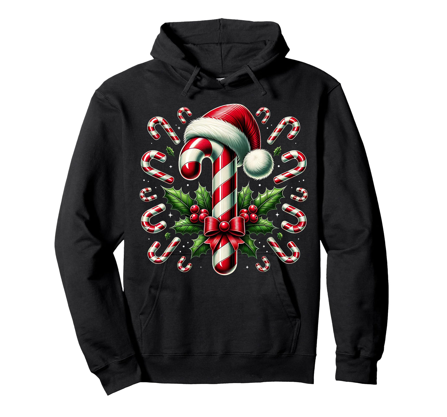 Christmas Candy Cane Crew Lights Red and White Candy Costume T-Shirt