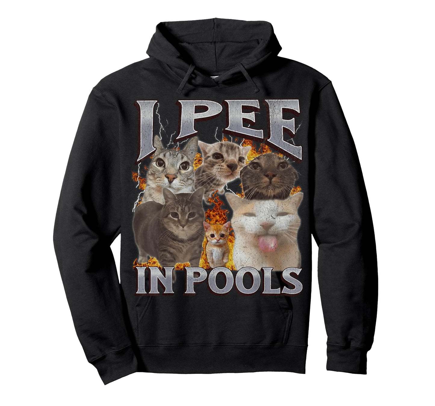 I Pee In Pools Funny Cat Meme Bootleg Graphic T-Shirt for Men Women