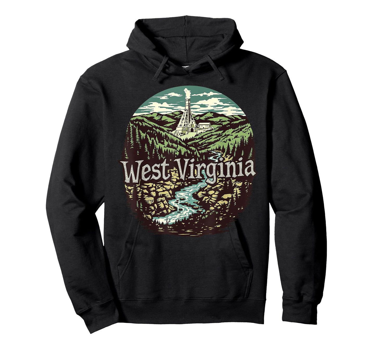 Retro West Virginia WV Vintage Sunrise Mountains Nature T-Shirt
