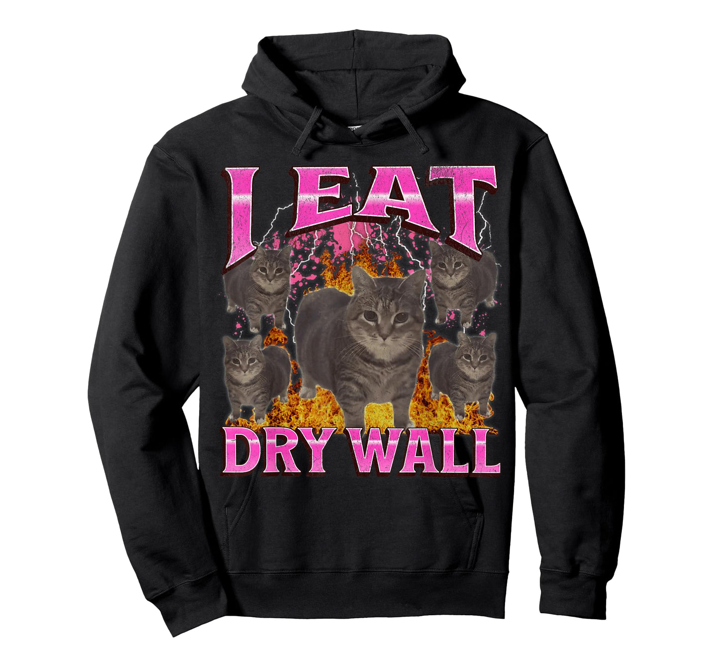I Eat Dry Wall Funny Oia Oia Cat Meme Bootleg Graphic T-Shirt