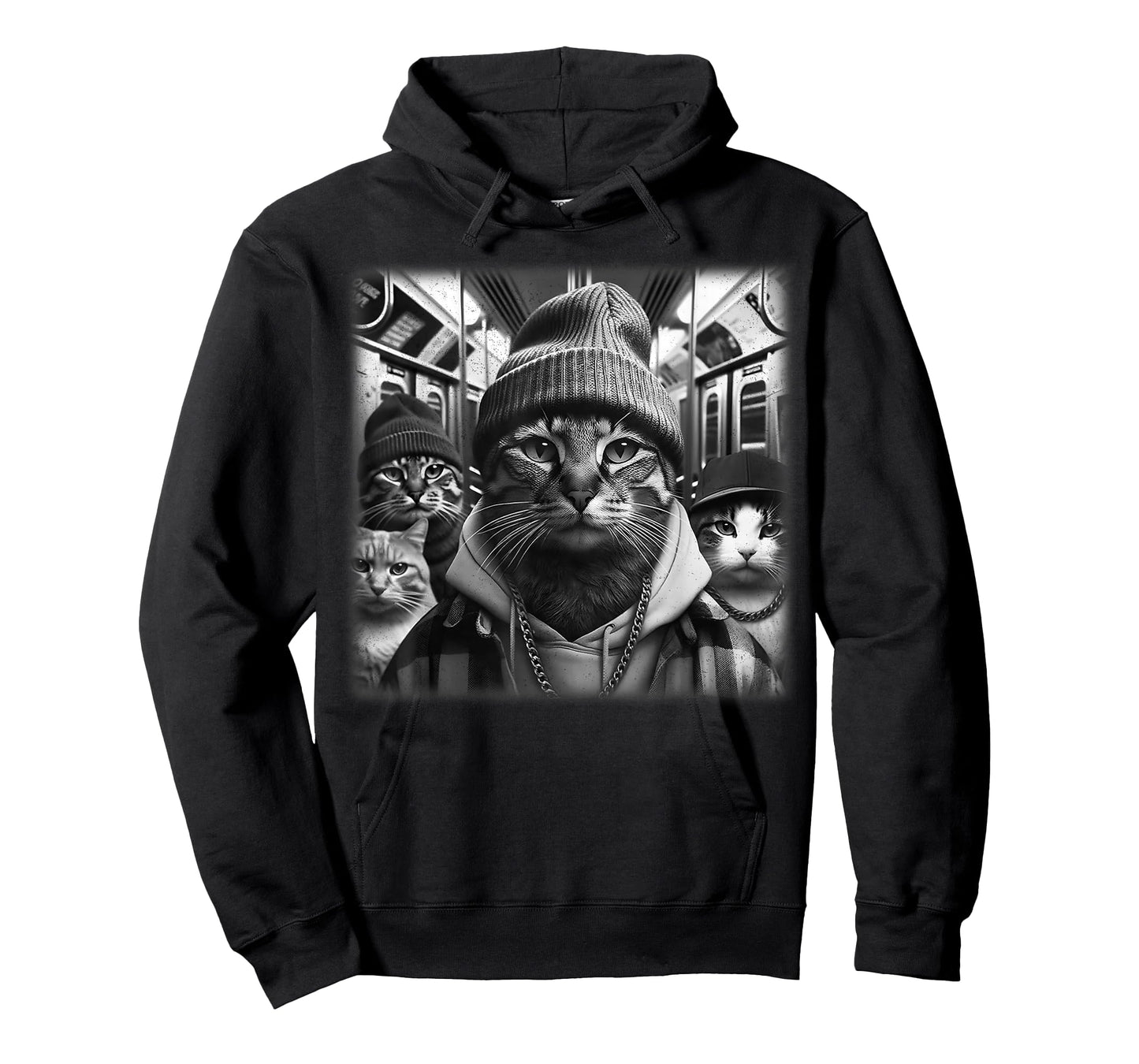 Gang of Feral Street Cats Gangster 90's Funny Meme T-Shirt