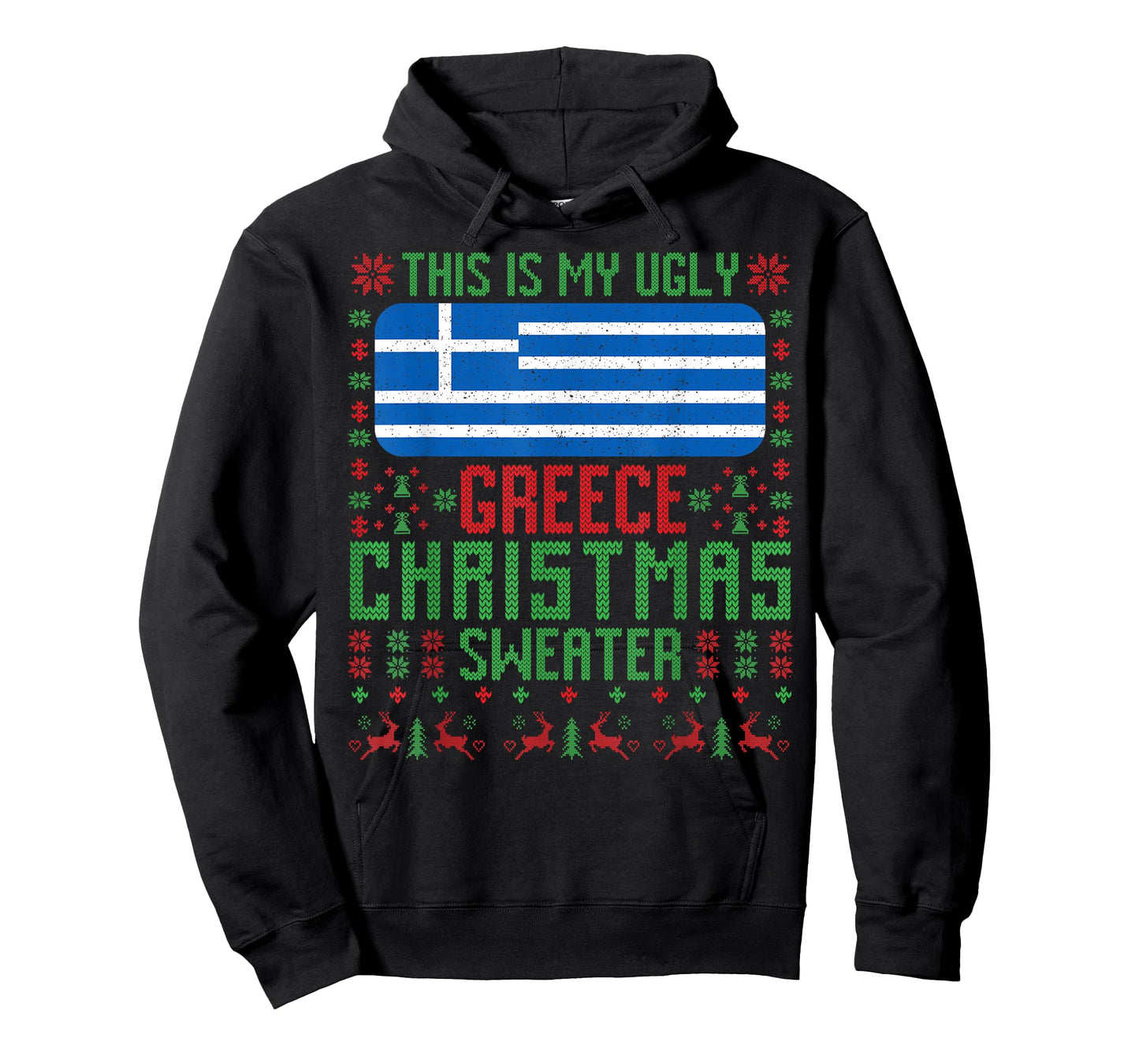 Greek Ugly Christmas Sweater Greek Flag for Greece T-Shirt