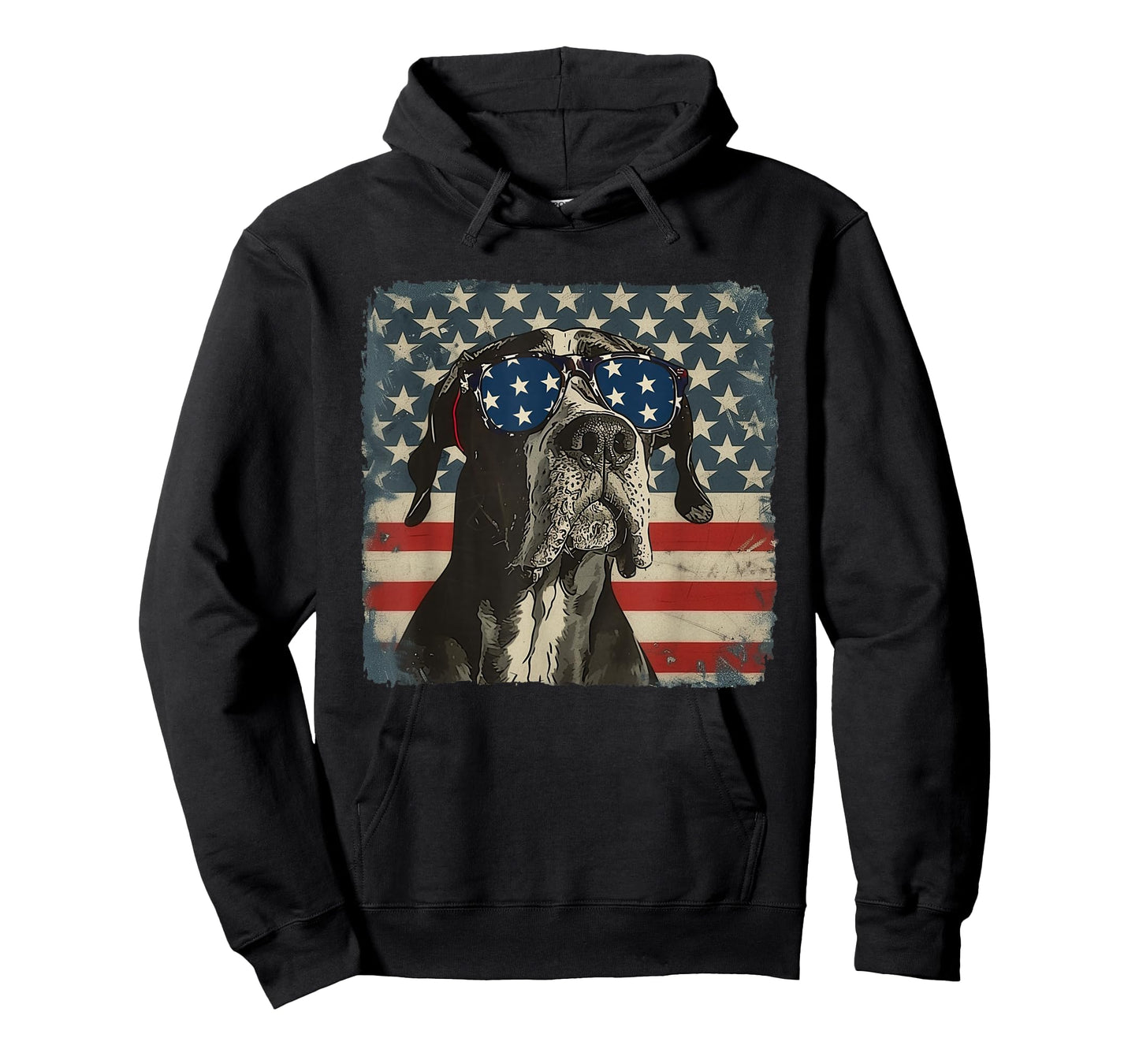 Patriotic Great Dane Dog Shirt 4th of July Women Men T-Shirt