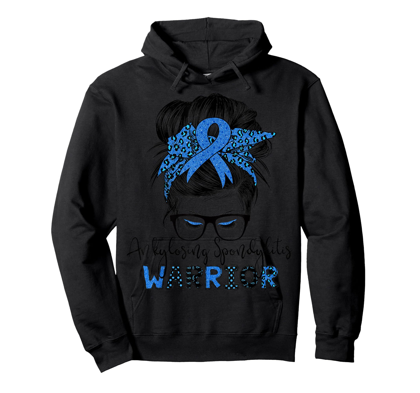 Ankylosing Spondylitis warrior messy hair bun T-Shirt