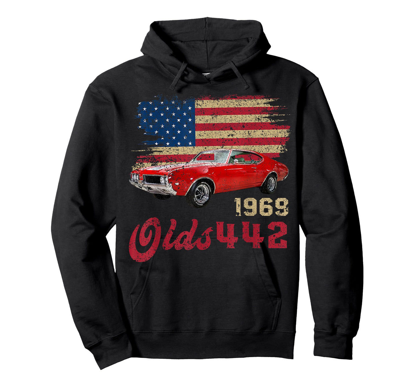 Jersey Style Olds 442 69 1969 Loves Old School Muscle Cars T-Shirt