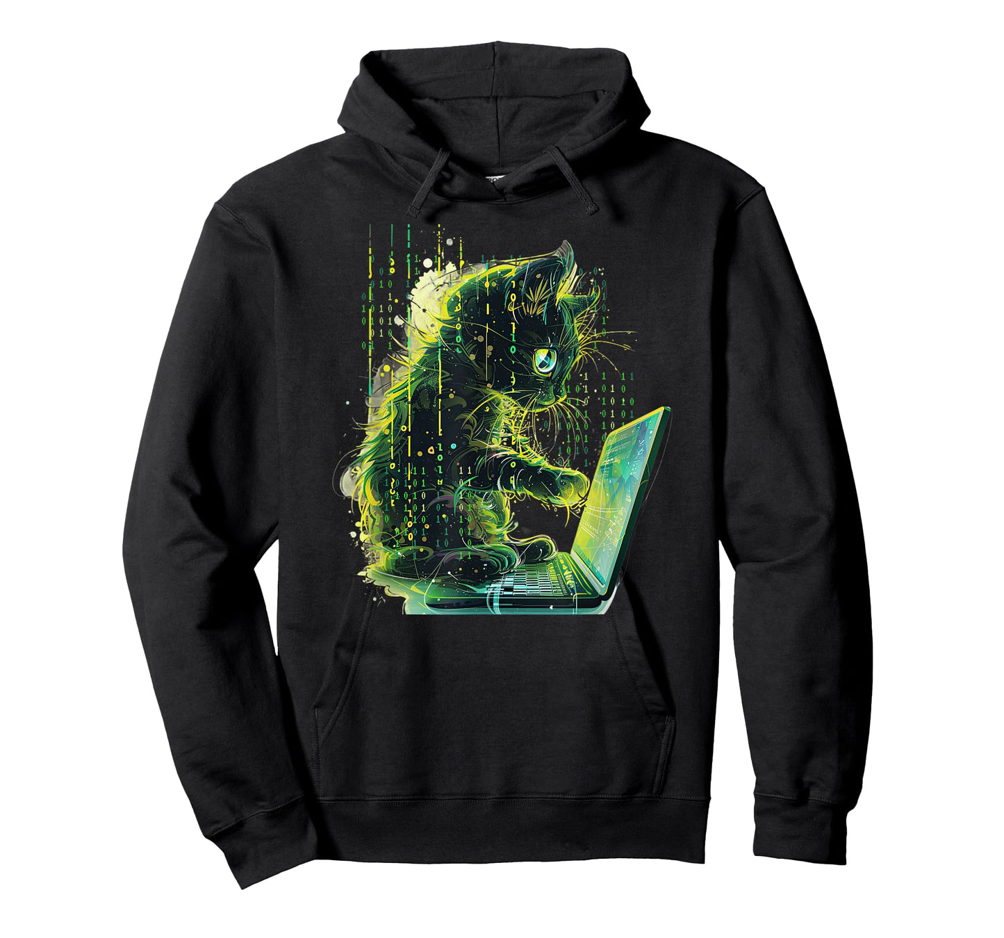 Cute Cat Programmer Computer Binary Programming T-Shirt