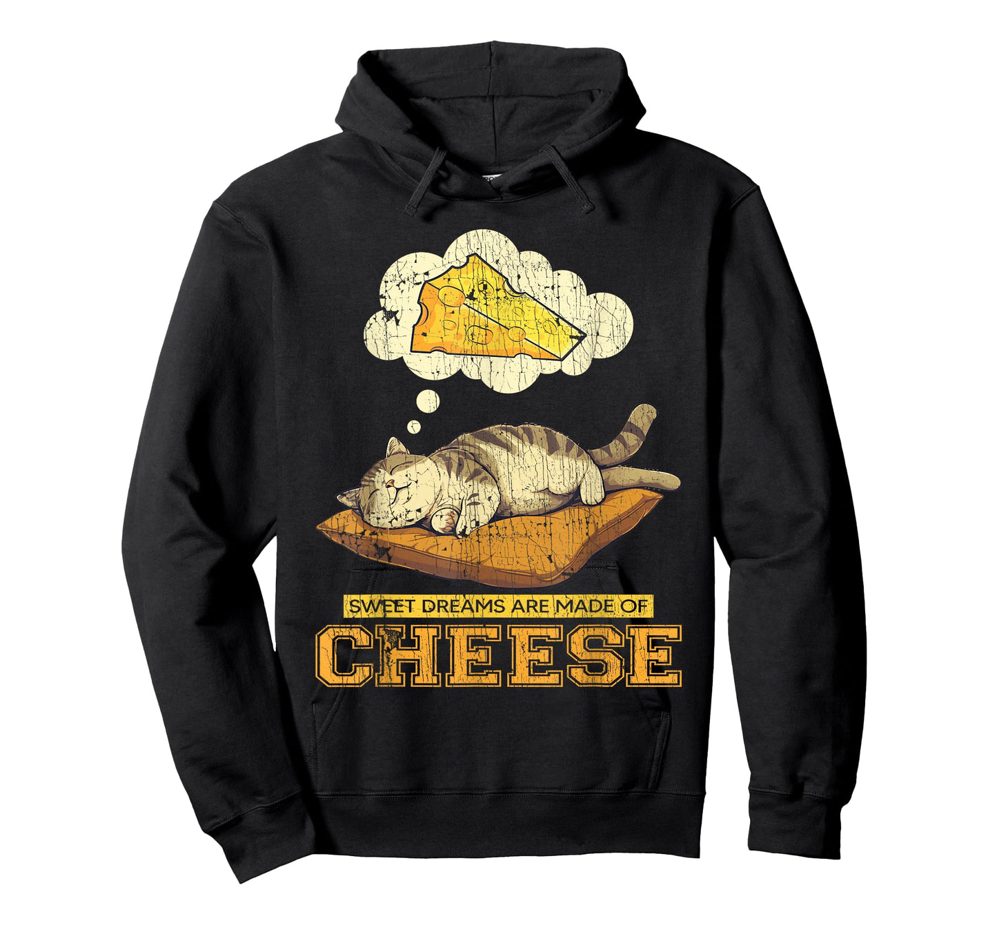 Sweet Dreams Are Made Of Cheese Funny Cheese Cat T-Shirt