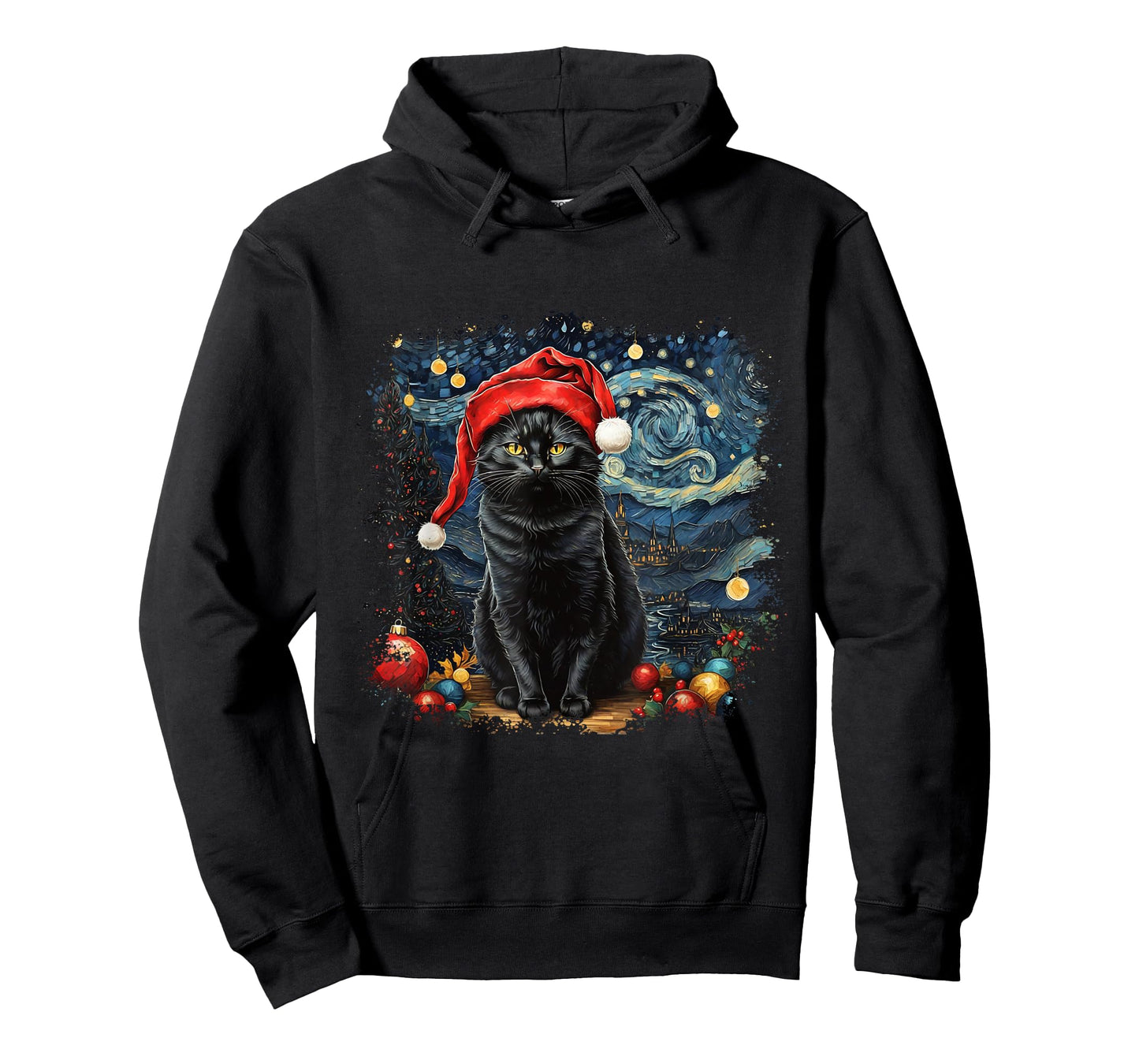 Cat Tshirt, Starry Night Cat, Womens Cat Shirt, Van Gogh Cat T-Shirt