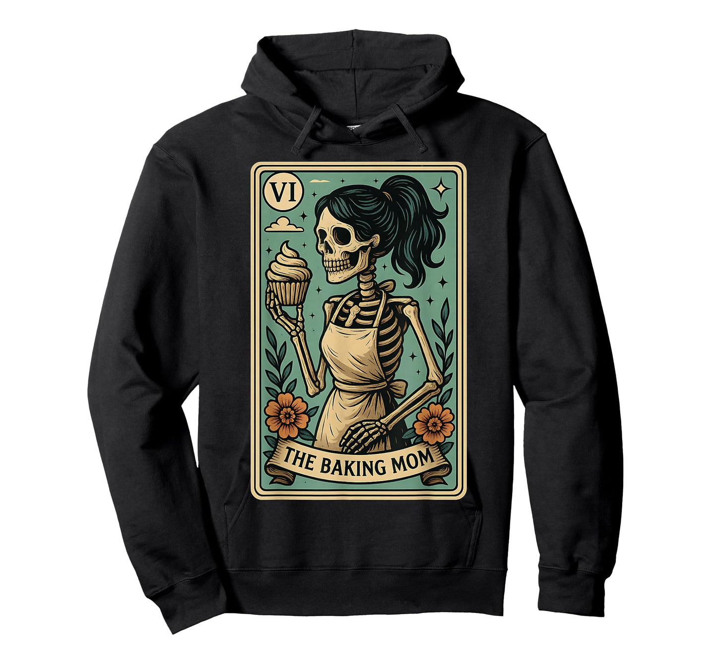 Baking Mom Tarot Card Skeleton Baker Mothers Day Mama T-Shirt