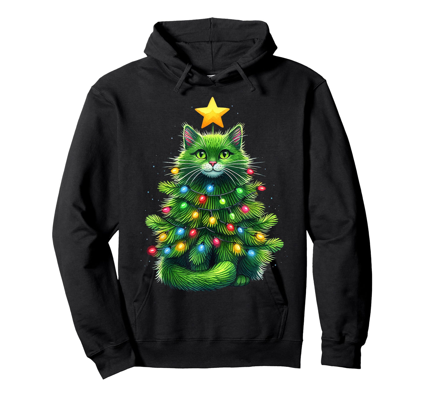 Merry Christmas With This Funny Christmas Tree Cat Xmas T-Shirt