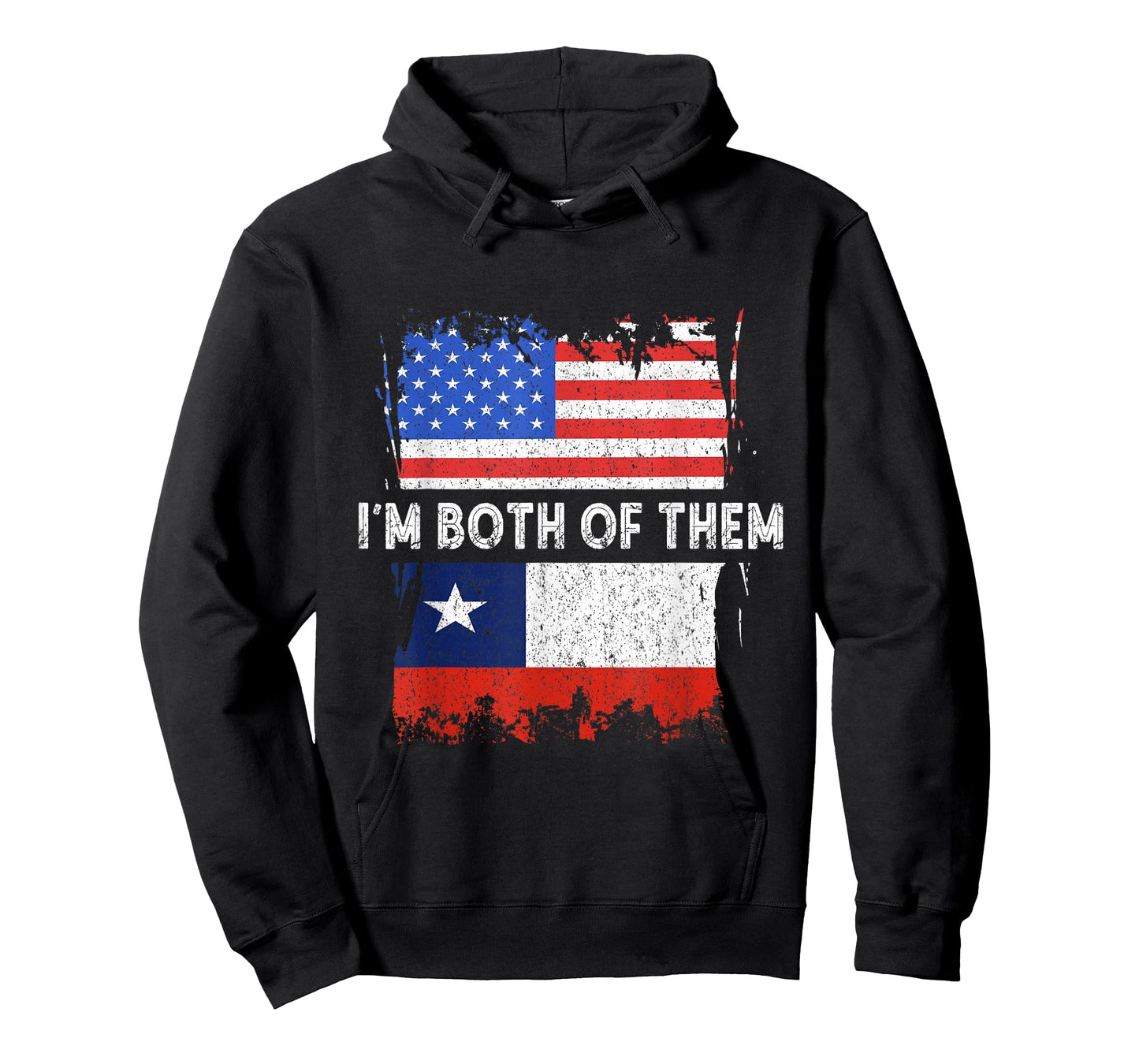 Chile Flag I'm Both Of Them USA America Chilean Roots T-Shirt