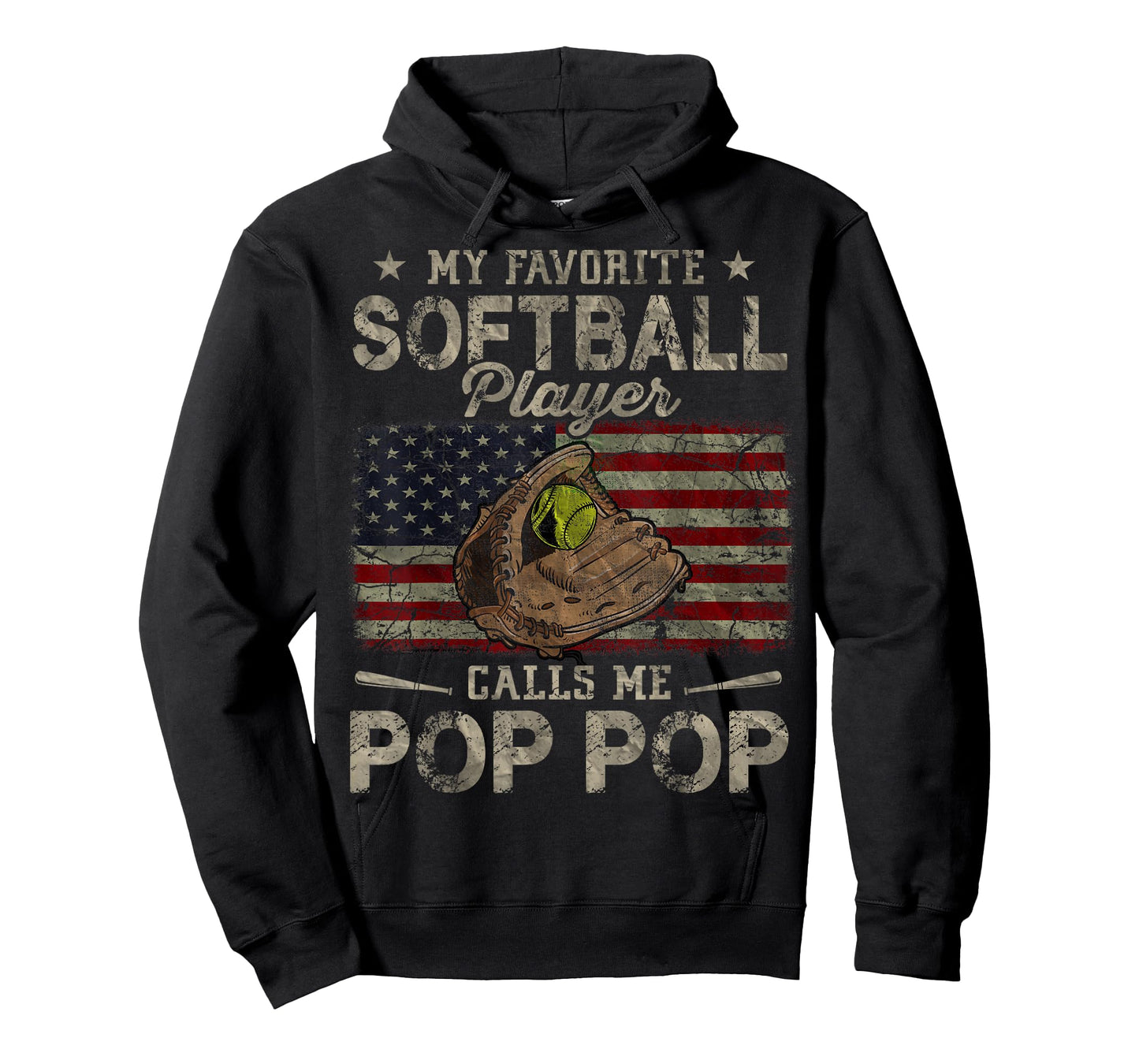 My Favorite Softball Player Calls Me Pop Pop Father's Day T-Shirt
