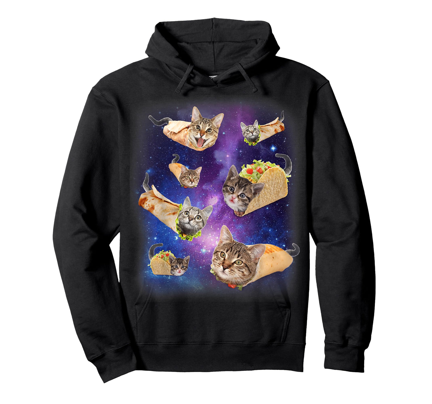 Burrito Cat and Taco Cat Space Galaxy Meme Tacocat Silly T-Shirt