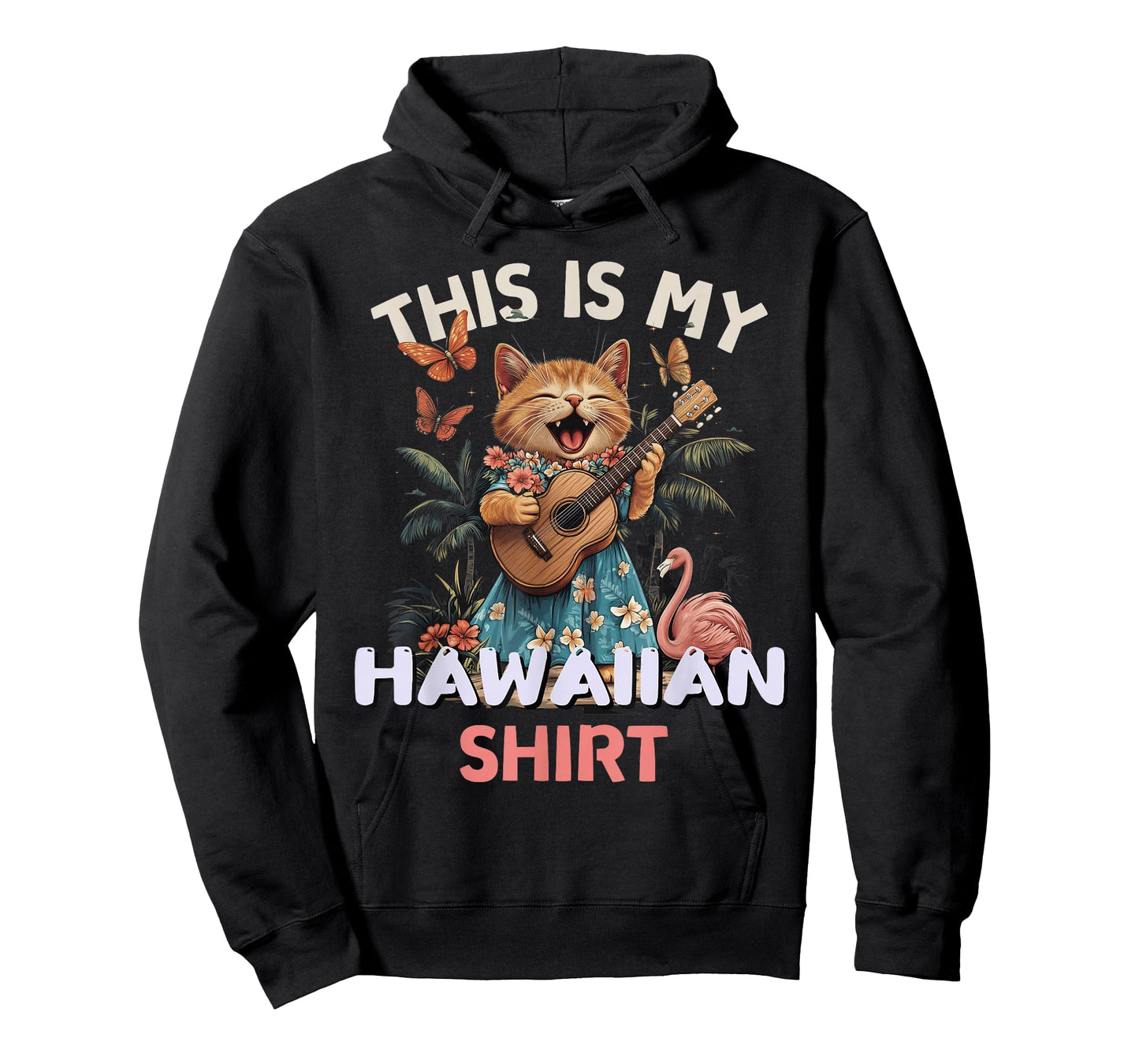 This is My Hawaiian Shirt Funny Cat Hawaii Party Luau T-Shirt