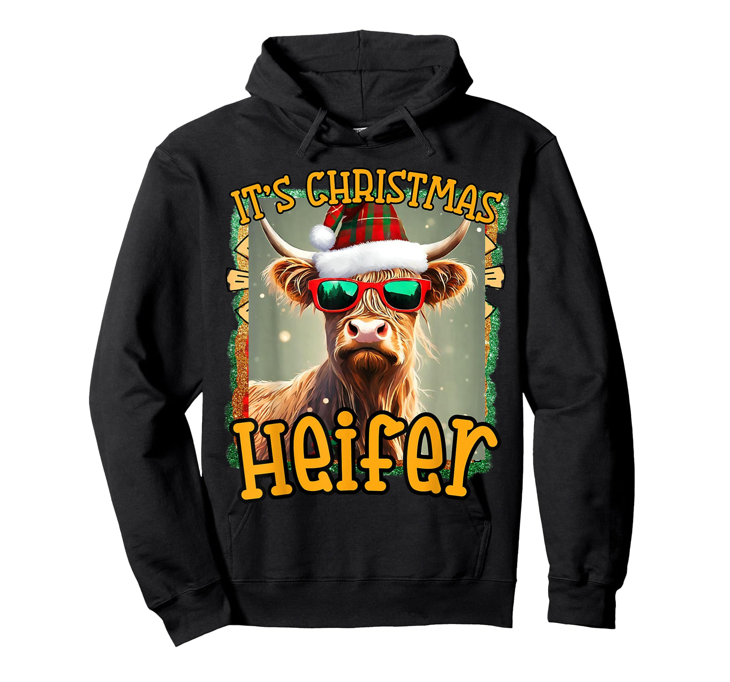 cute Christmas funny women heifer cow highland hyland cows T-Shirt