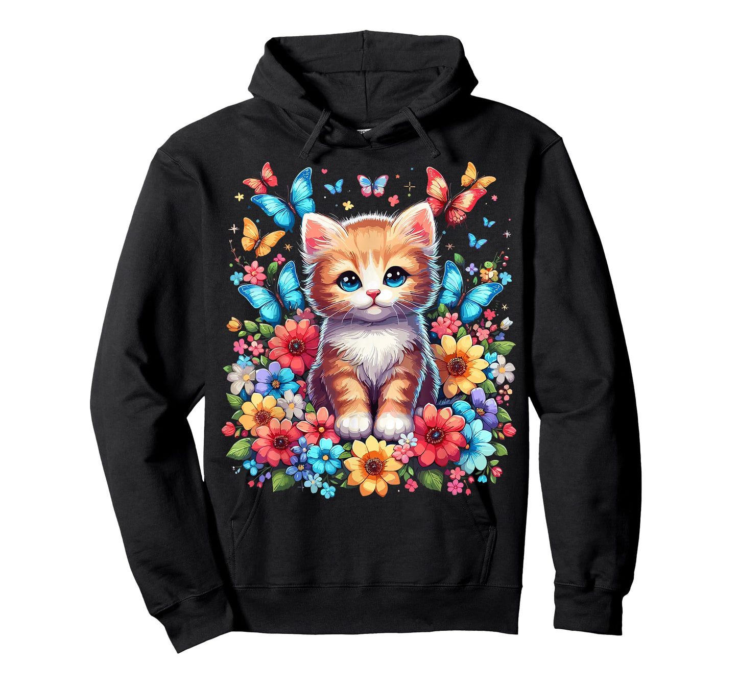 Kitten Cat Lover Flower Cut Cat T-Shirt