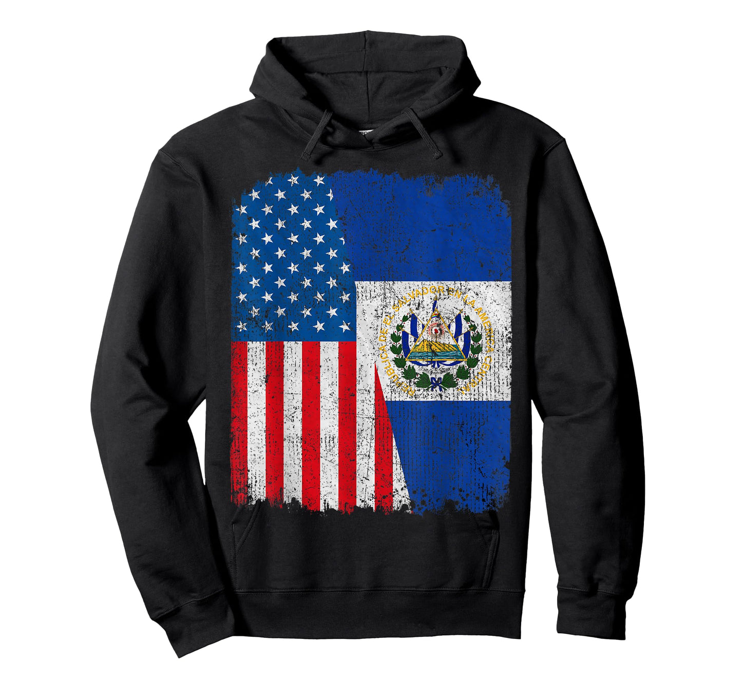 Salvadoran American Flag Half USA El Salvador Root Proud T-Shirt