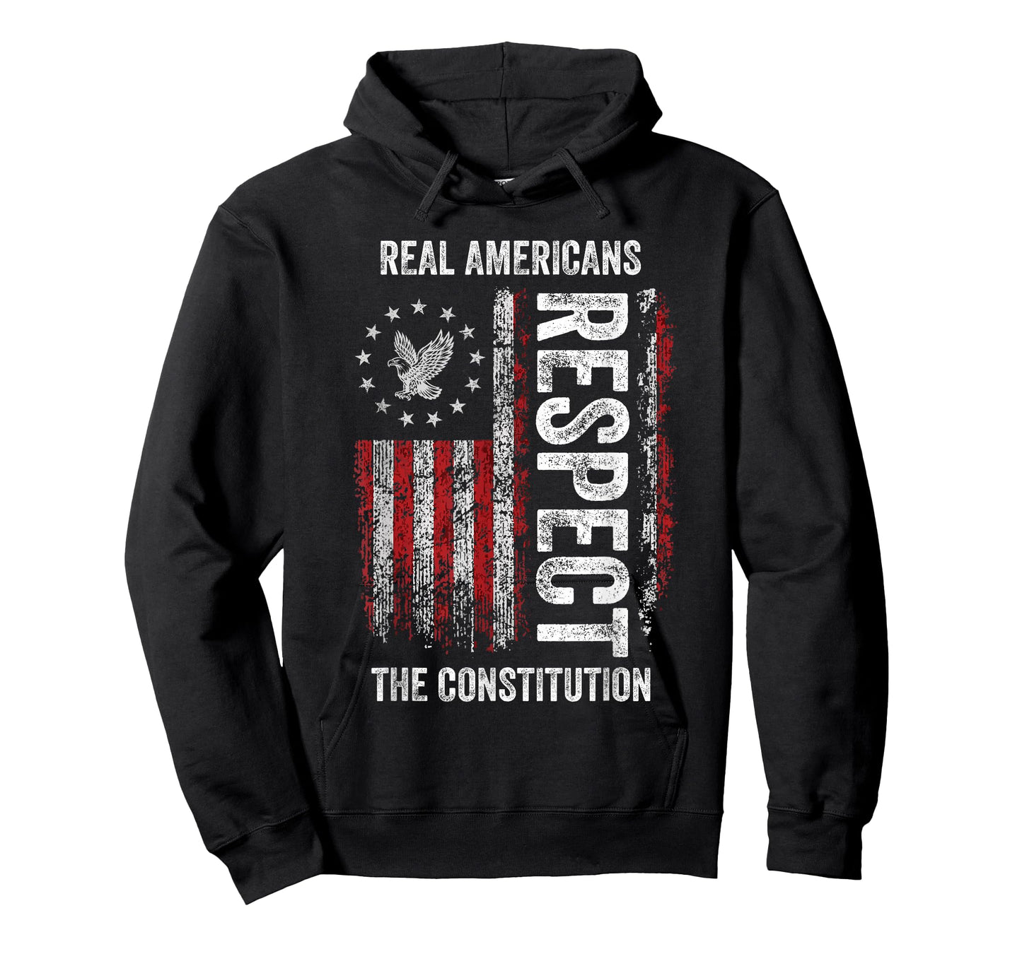 Real American Respect The Constitution US Flag Patriotic T-Shirt