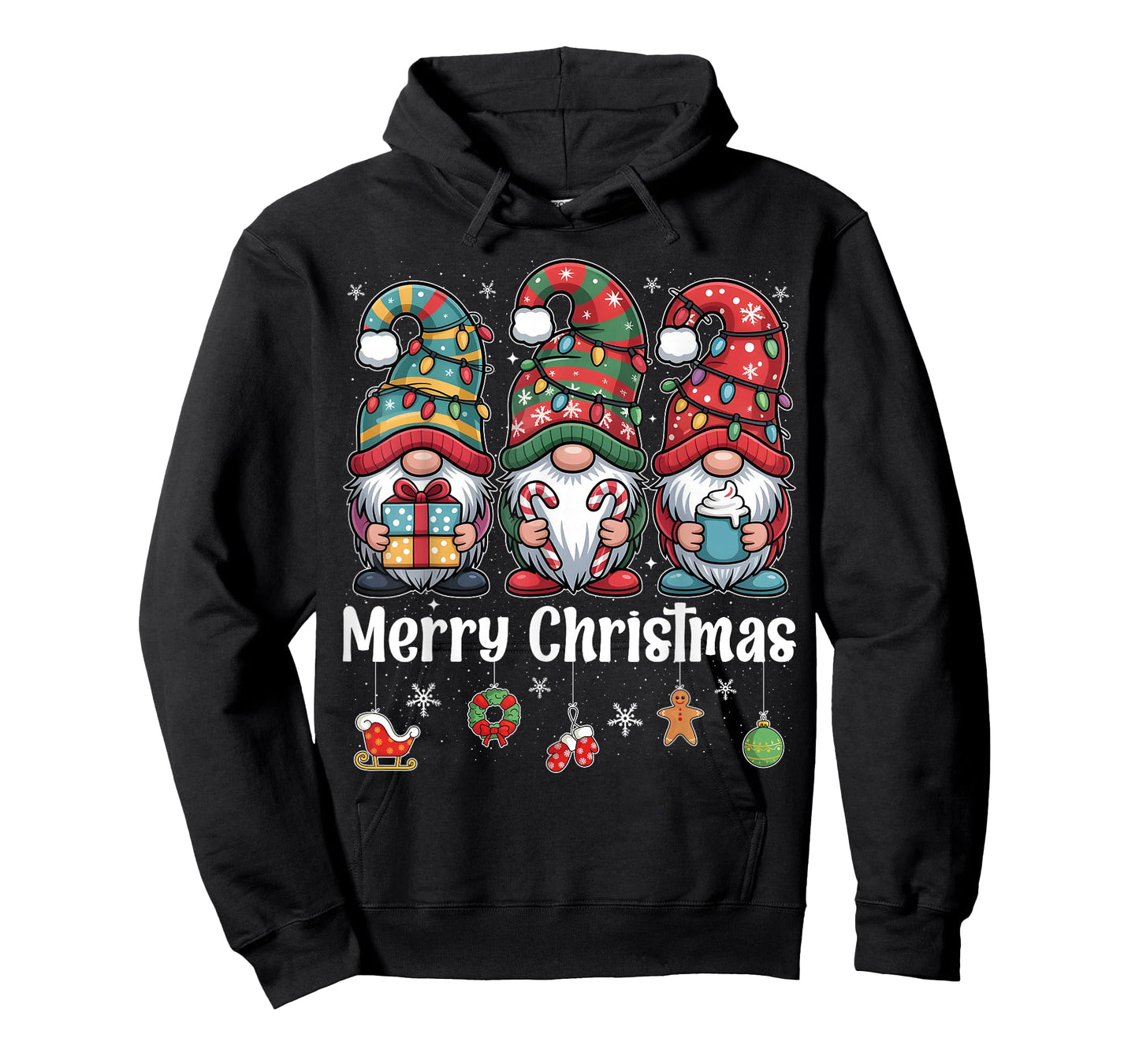 Merry Christmas Gnomes Christmas Lights Xmas Pajamas Family T-Shirt