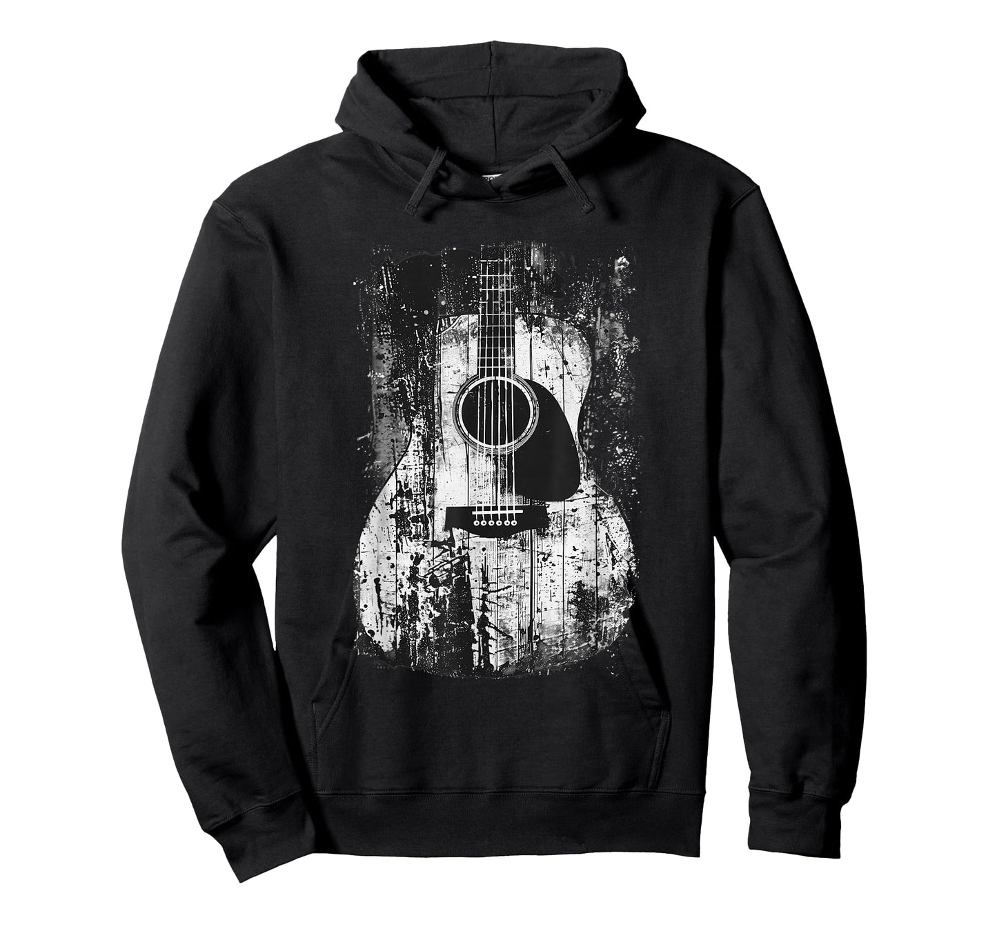 Acoustic Guitar, Vintage, Distressed, Rock & Roll Music. T-Shirt