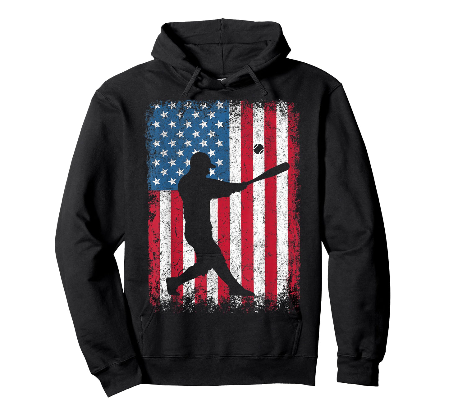 American Flag Vintage Baseball Flag T-Shirt Dad Mom Tee T-Shirt