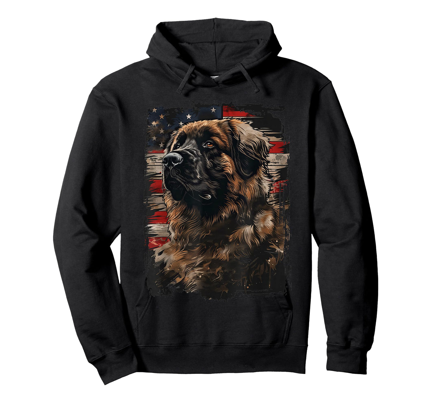 Leonberger American Flag T-Shirt