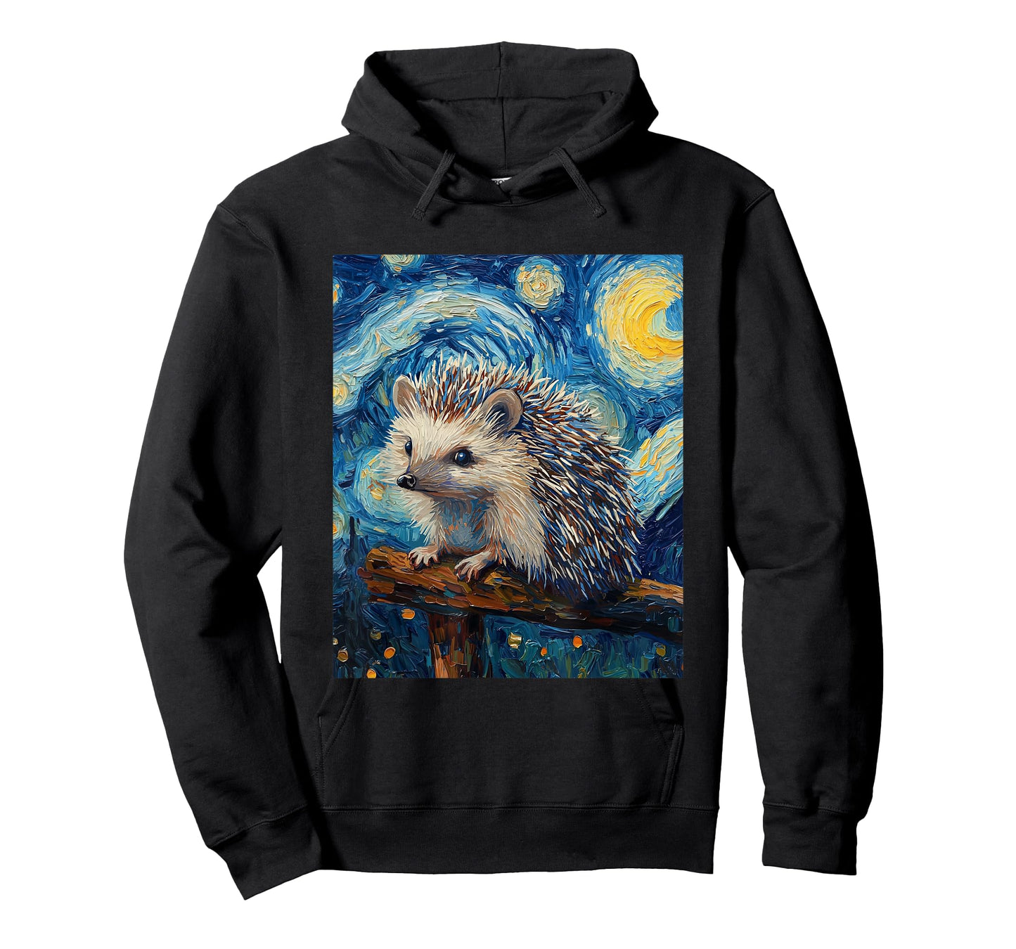 Cute Hedgehog - Van Gogh Style - Starry Night T-Shirt
