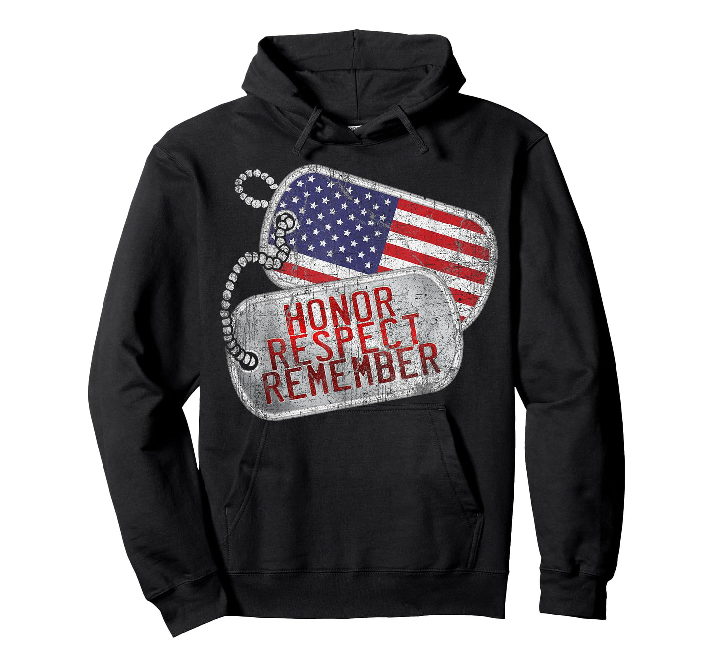 Honor Respect Remember Military Dog Tag Veteran T Shirt Men Women Kids T-Shirt