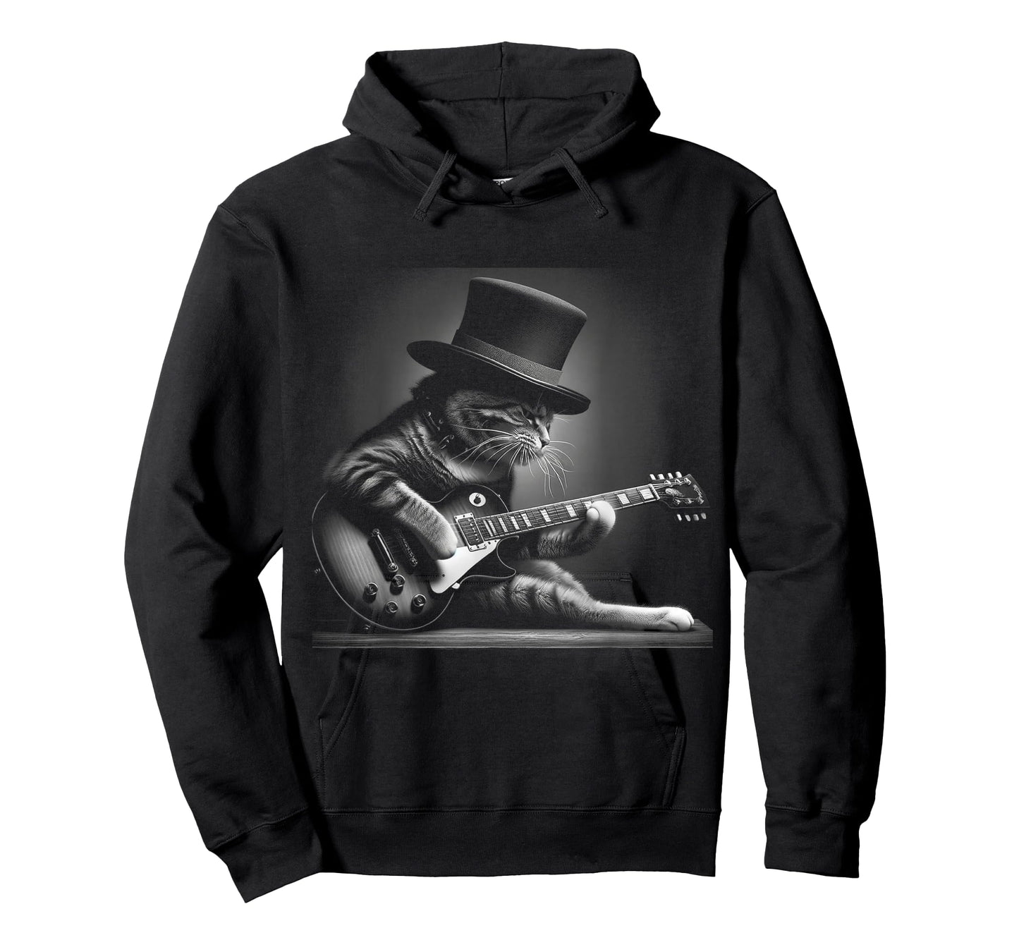 Cat Playing Guitar - Funny Rock Music Guitar Cat T-Shirt