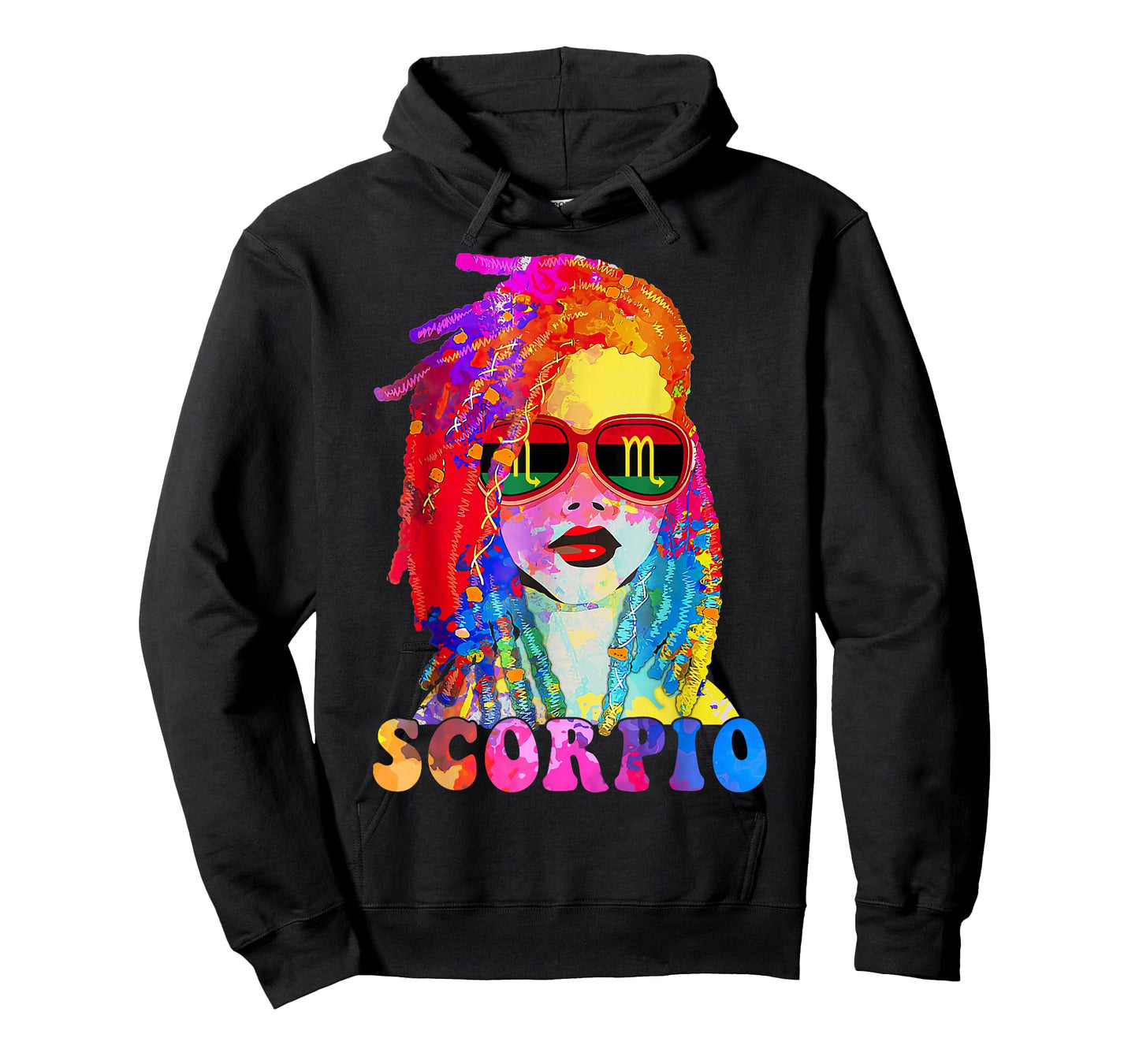 Scorpio Loc'd Woman Black Queen Art Zodiac Birthday T-Shirt