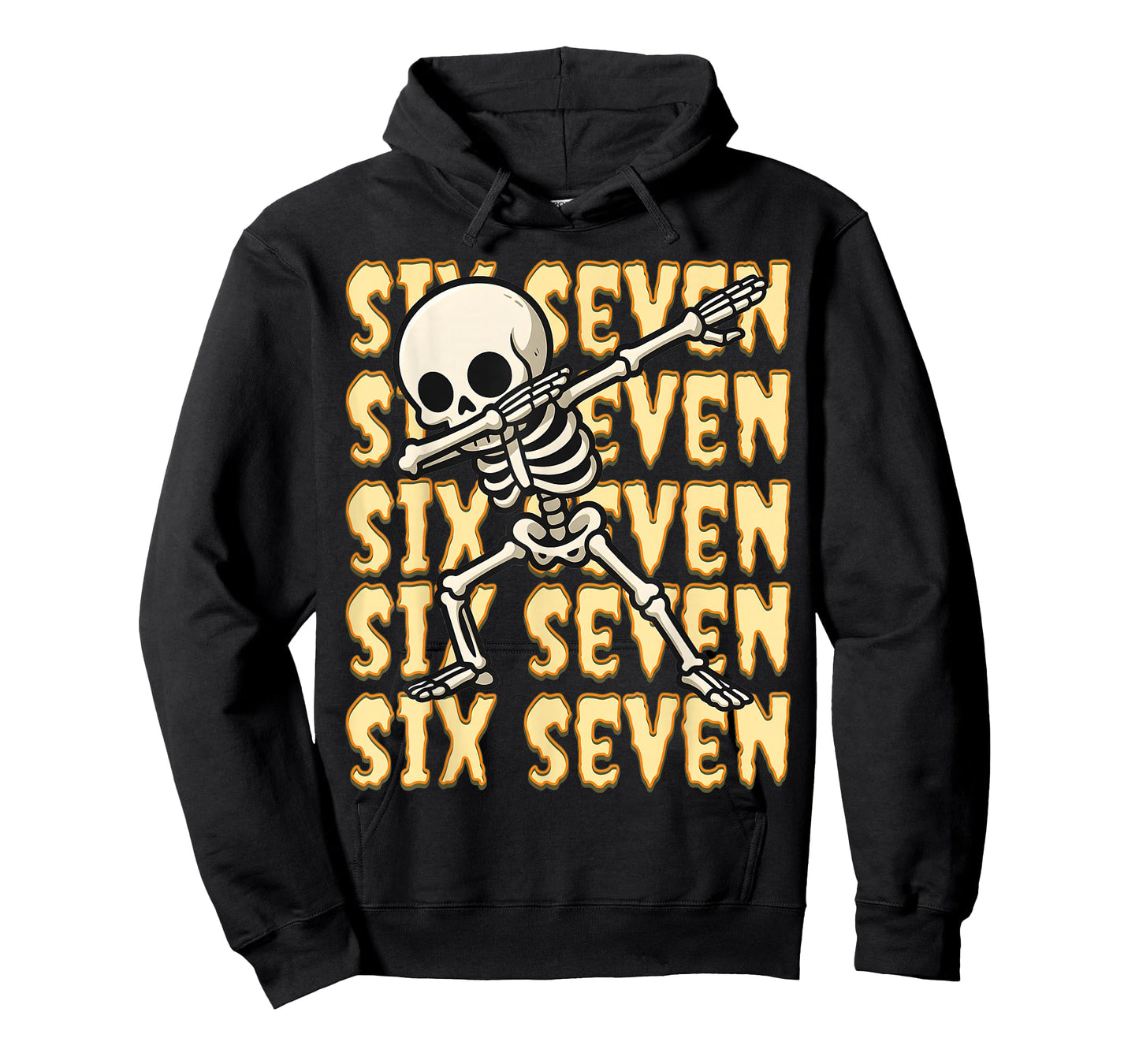 67 Halloween Funny Six Seven Meme Brainrot Skeleto Kids Boys T-Shirt