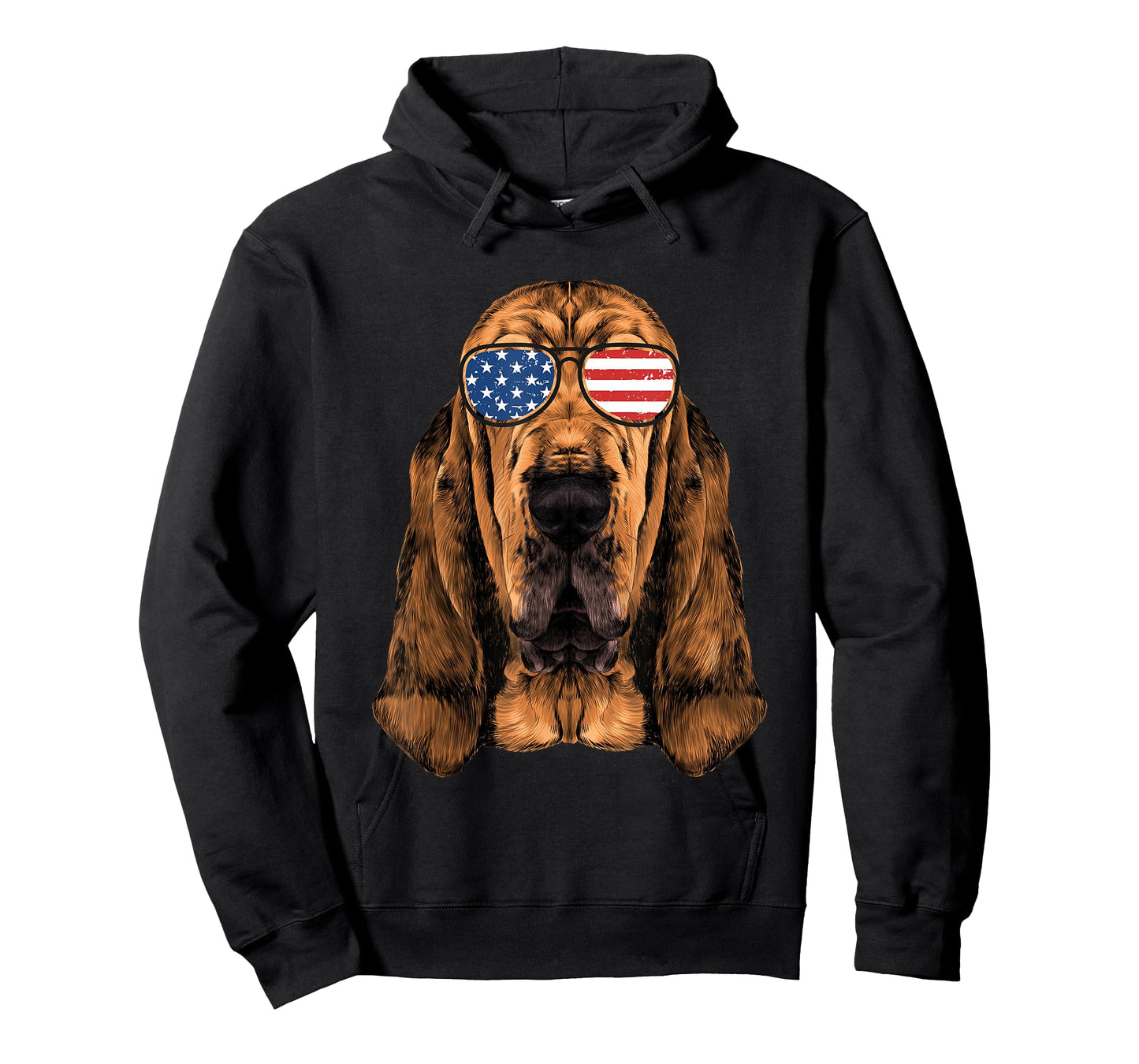 Bloodhound Shirt Men Women Kids American Flag Dog T-Shirt