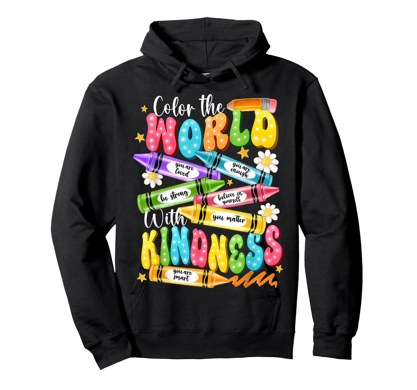 Color The World with Kindness Teacher Funny Back to School T-Shirt