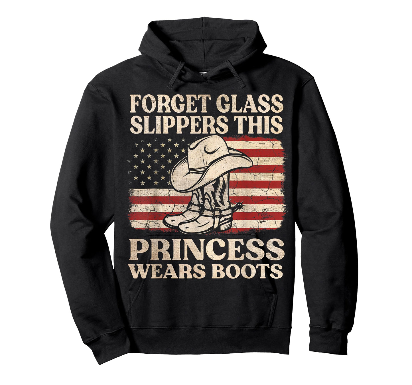 Forget Glass Slippers This Princess Wears Boots USA FLag T-Shirt