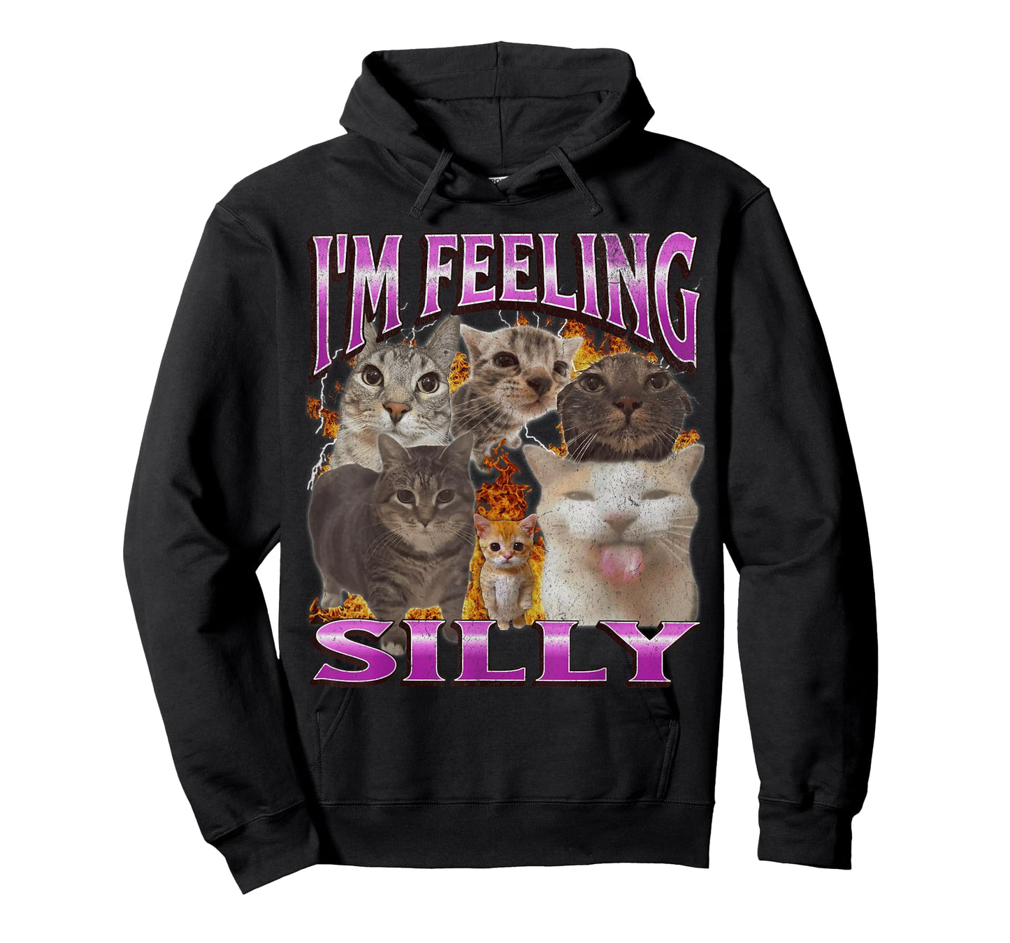 I'm Feeling Silly Funny Cat Meme Bootleg Graphic T-Shirt for Men Women