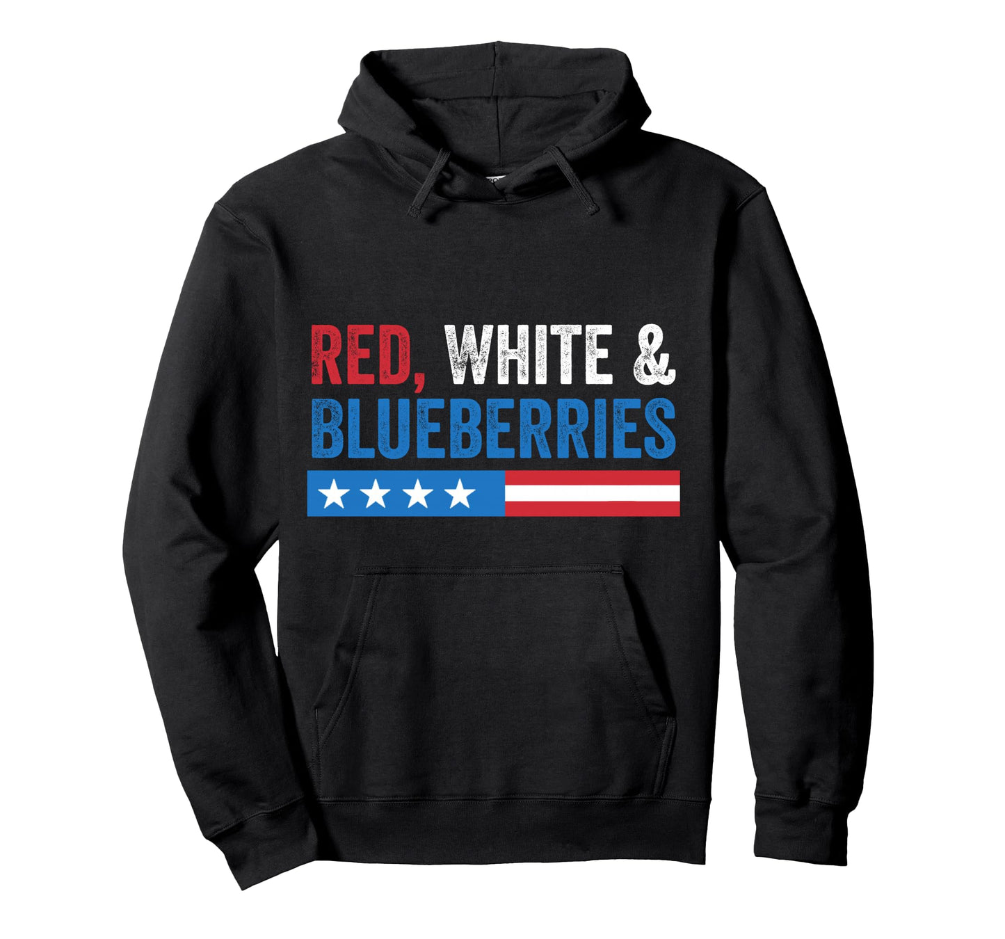 Red White and Blueberries Patriot USA Flag Long Sleeve T-Shirt
