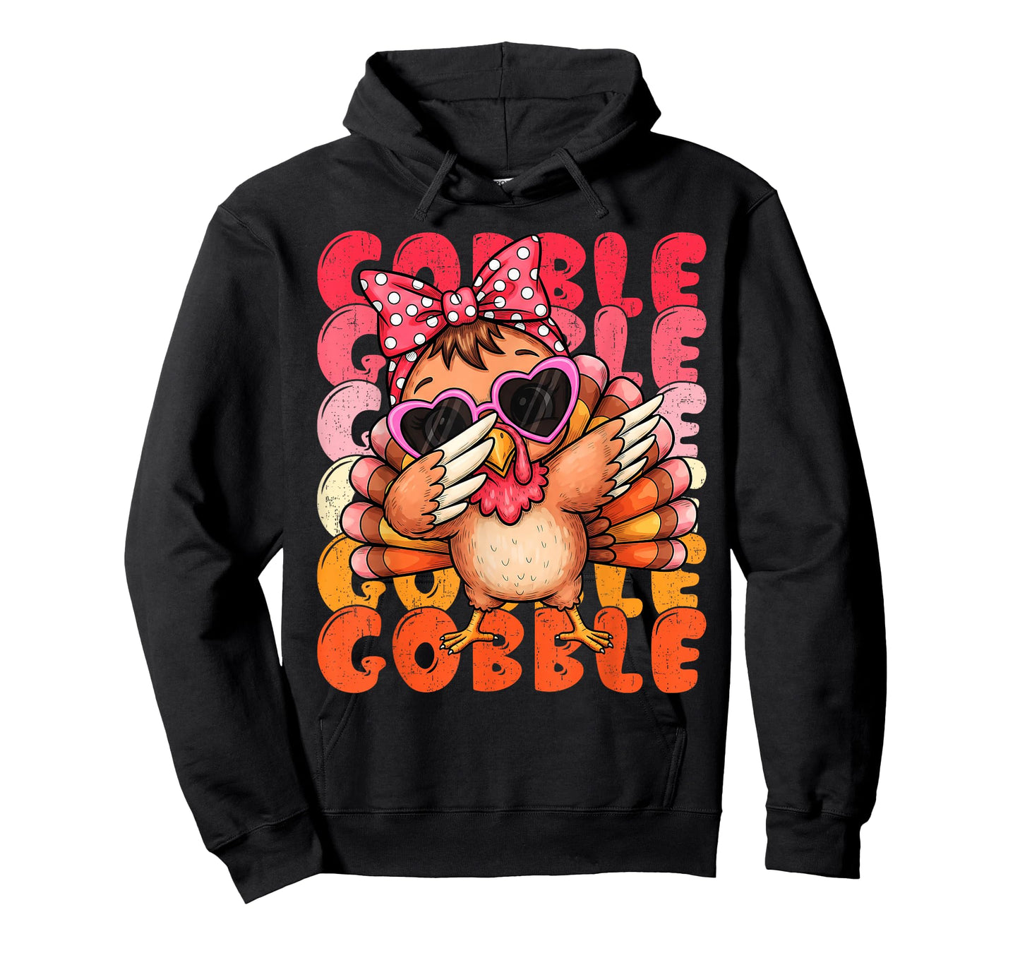 Cute Girls Thanksgiving Shirt Turkey Dabbing Women Kids T-Shirt