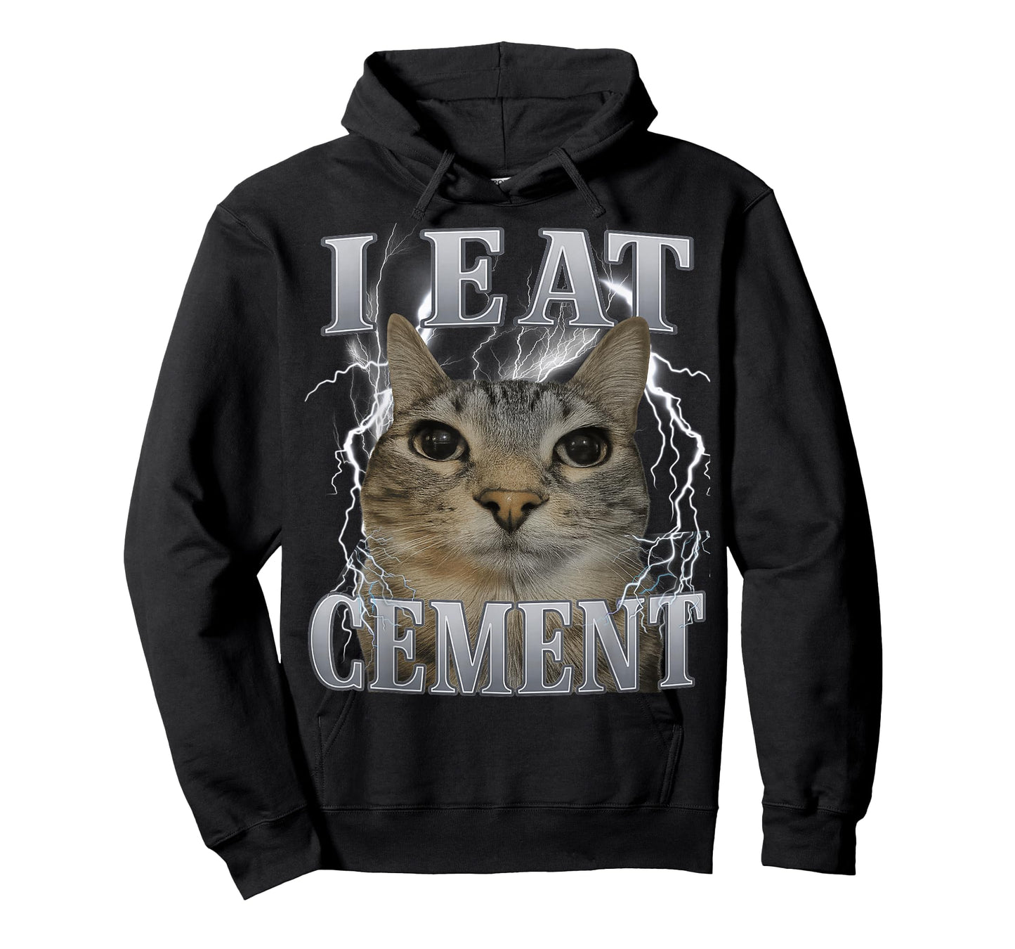 I Eat Cement Silly Cat Meme Funny Men Women Kids Graphic T-Shirt