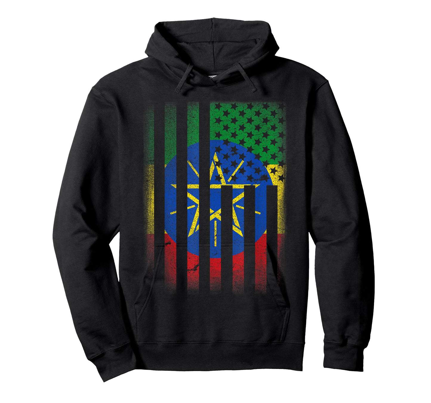 Ethiopian American Flag Ethiopia Usa America Pride Gift T-Shirt
