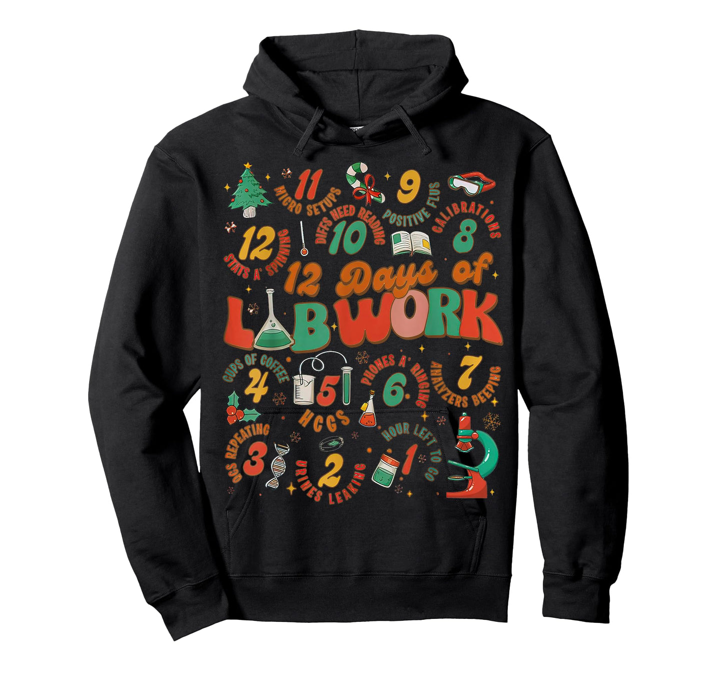 12 Days Of Lab Work, Melted Christmas - Chemist Christmas T-Shirt