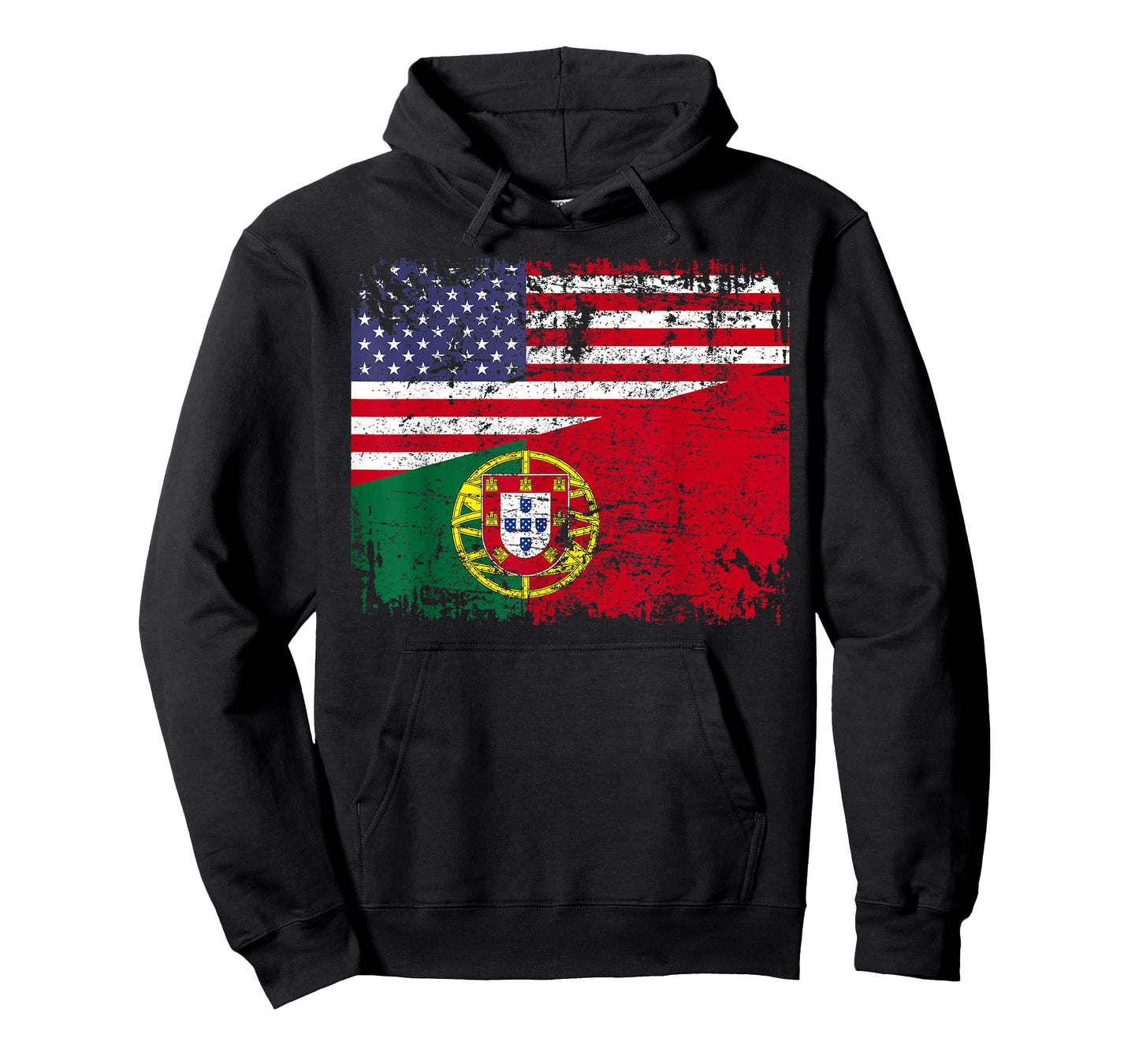PORTUGUESE ROOTS | Half American Flag | USA PORTUGAL FLAG T-Shirt