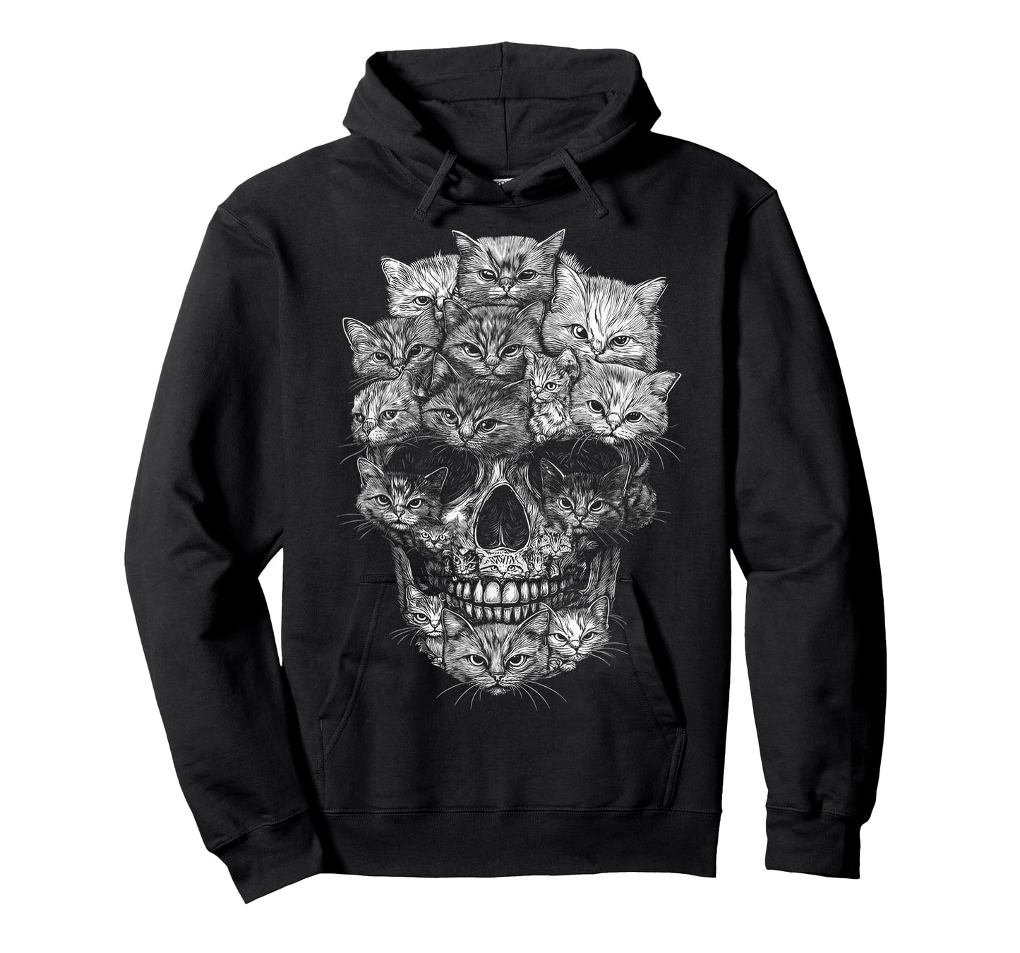 A Skull But It's Cats Kitty Skeleton Halloween Cat Skull T-Shirt