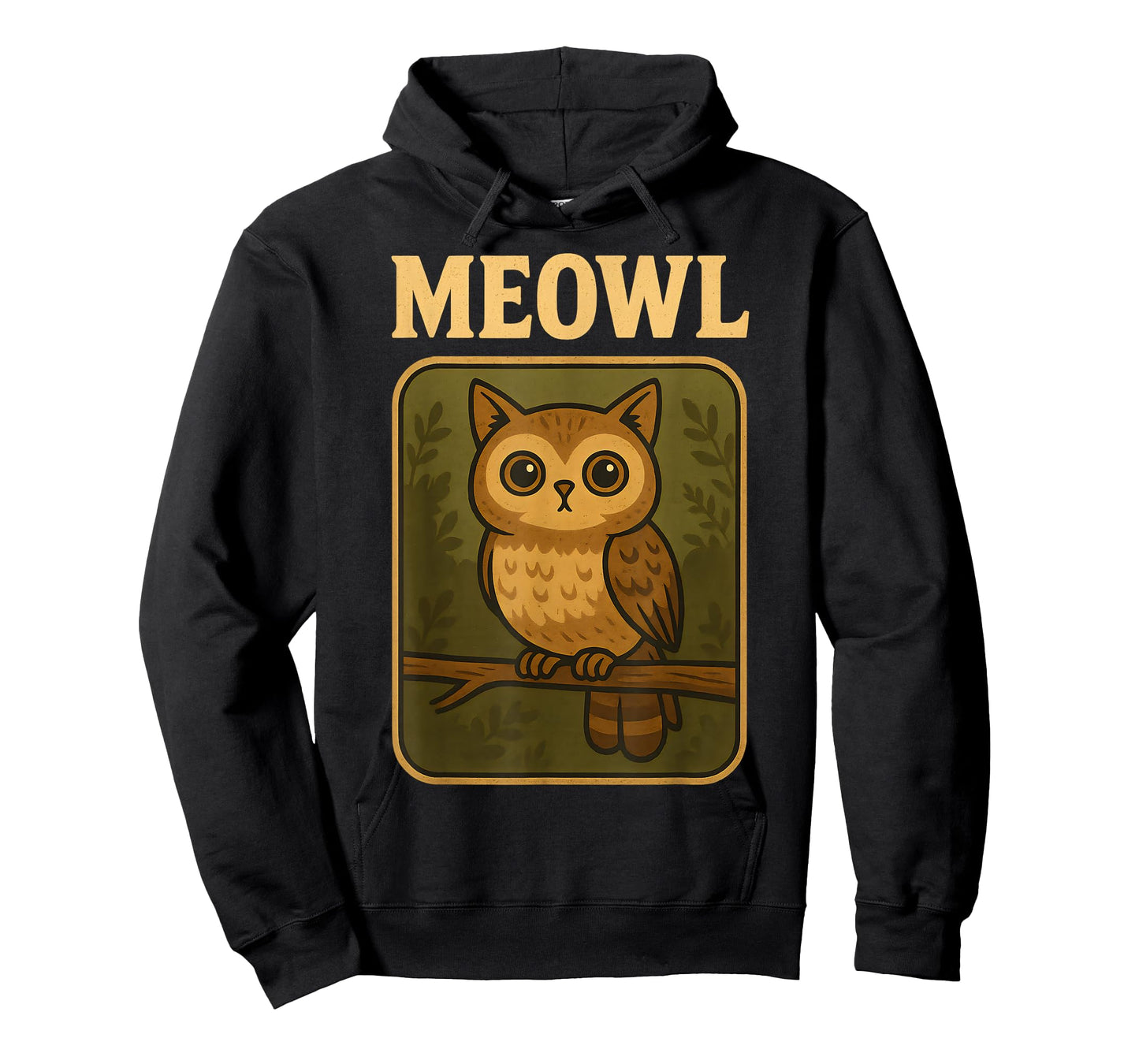 Meowl - Funny Meow Cat Owl Brainrot Meme Teen Kids Gaming T-Shirt