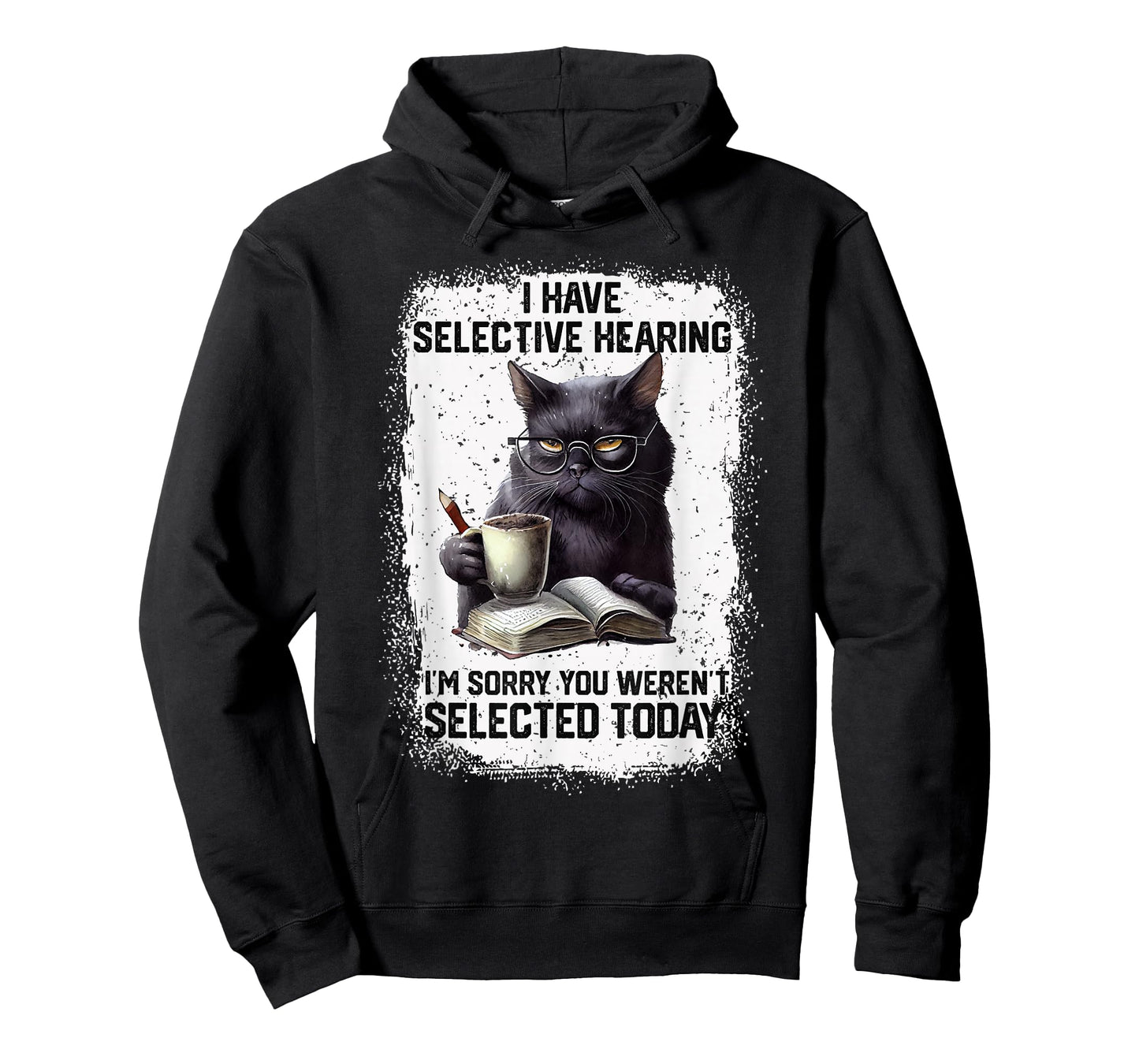 Funny Cat Sarcasm Humor Present Outfits Unisex-Adults Black Small Modern Crew Neck Short Sleeve T-Shirt