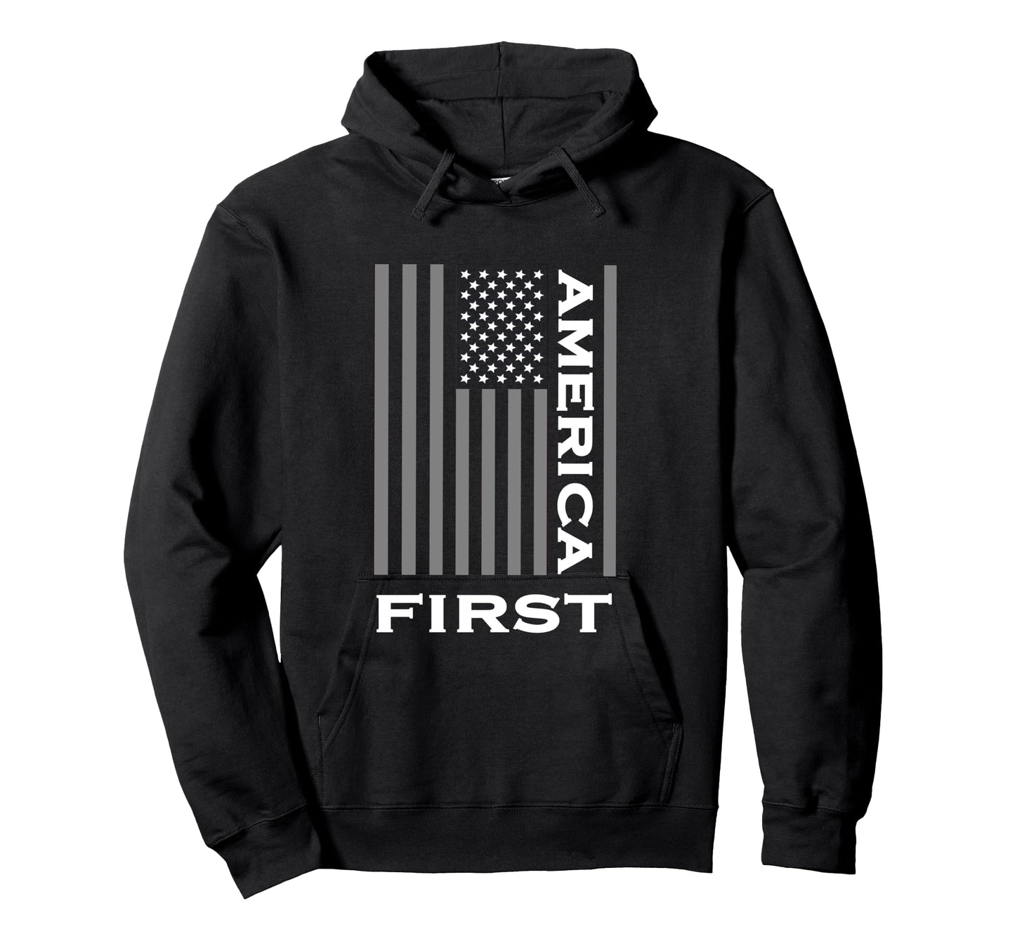 America First American Flag Trump Conservative Patriot Long Sleeve T-Shirt