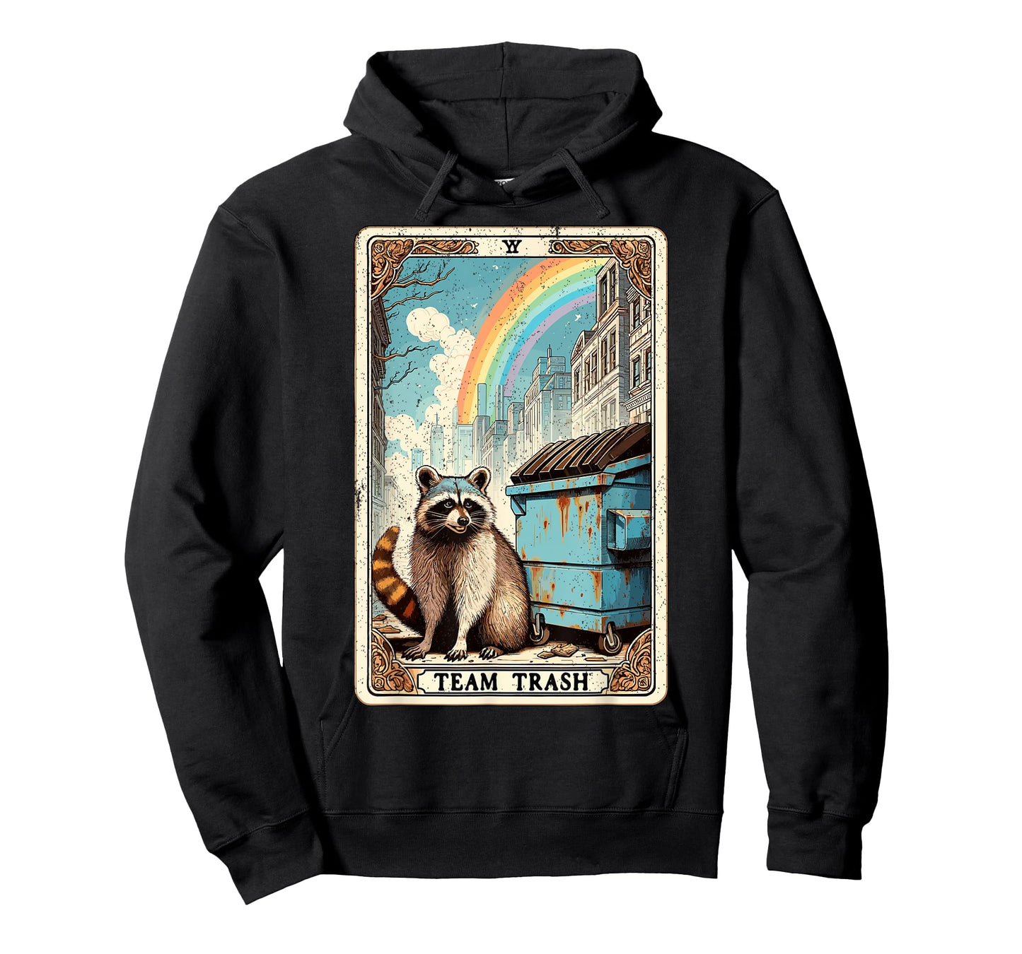 Team Trash Tarot Card Mystic Raccoon T-Shirt