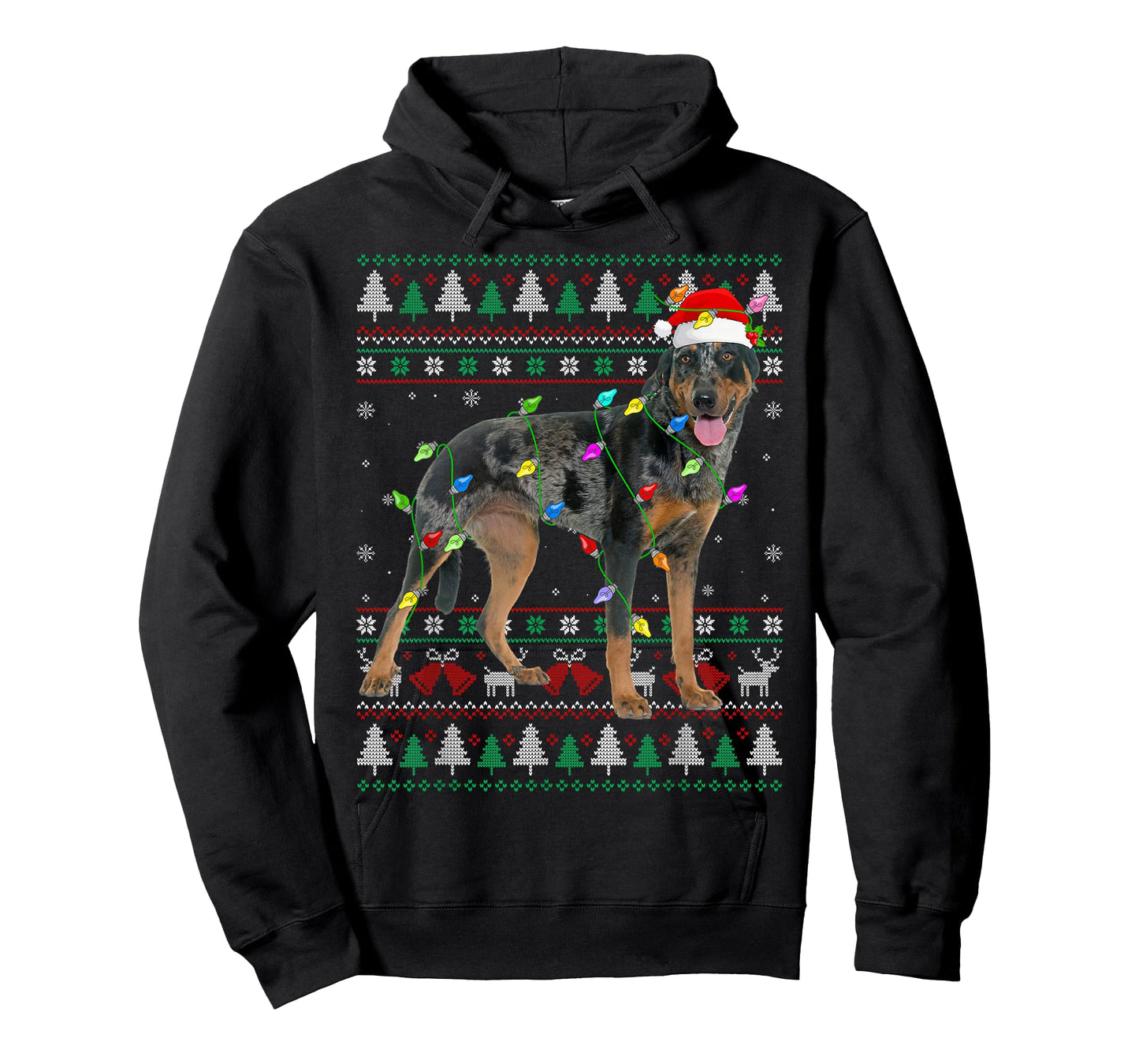 Harlequin Beauceron Dog Christmas Ugly Sweater Dog Xmas T-Shirt